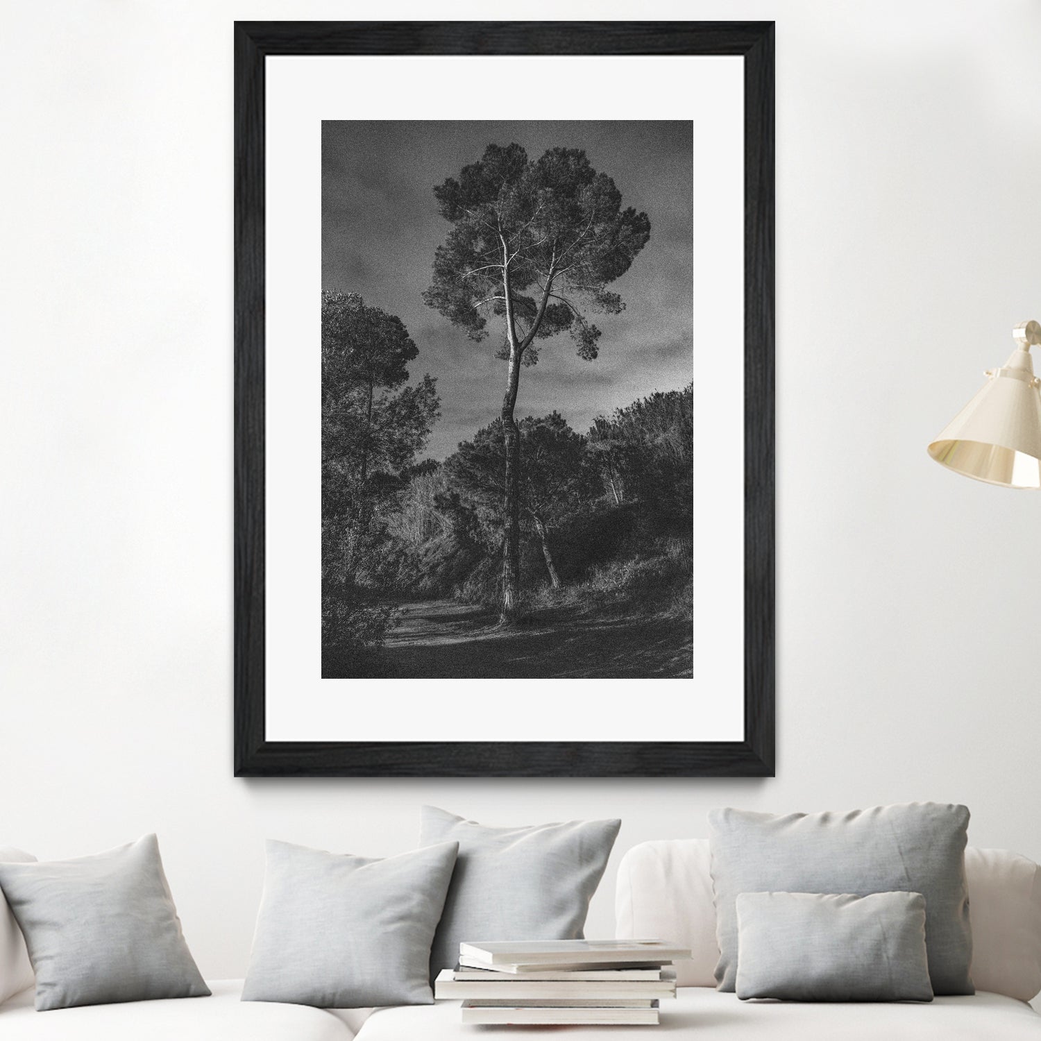 Arbores by Pepa on GIANT ART - black botanical framed canvas