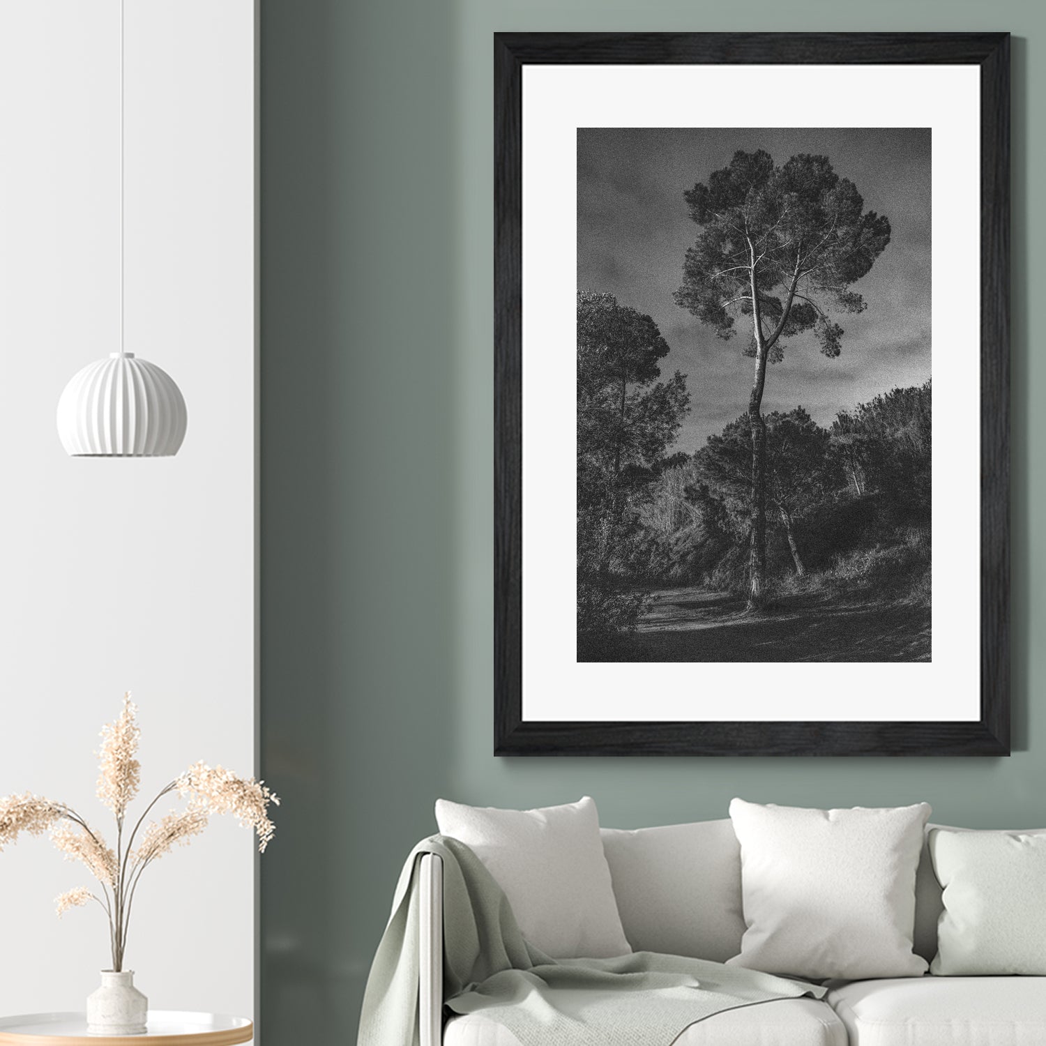 Arbores by Pepa on GIANT ART - black botanical framed canvas