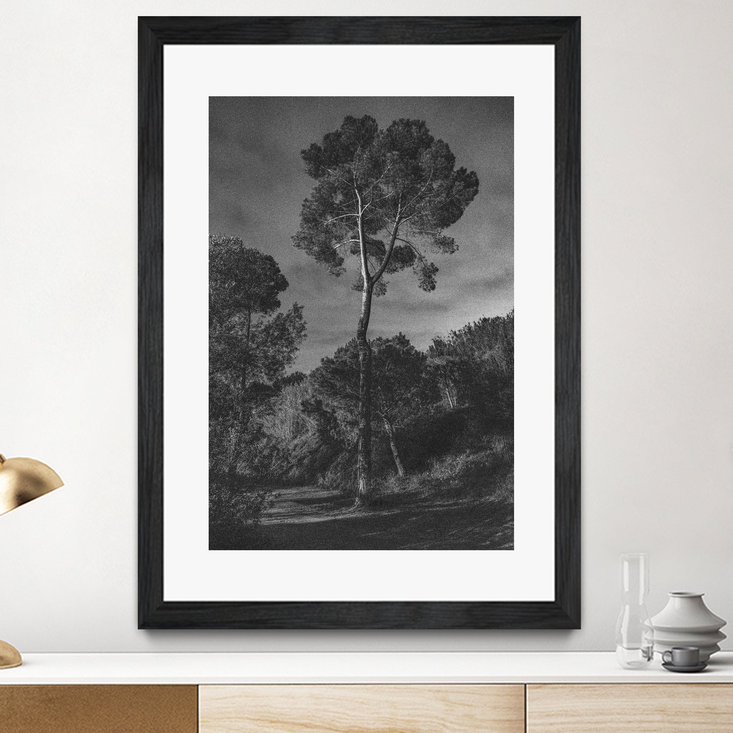 Arbores by Pepa on GIANT ART - black botanical framed canvas