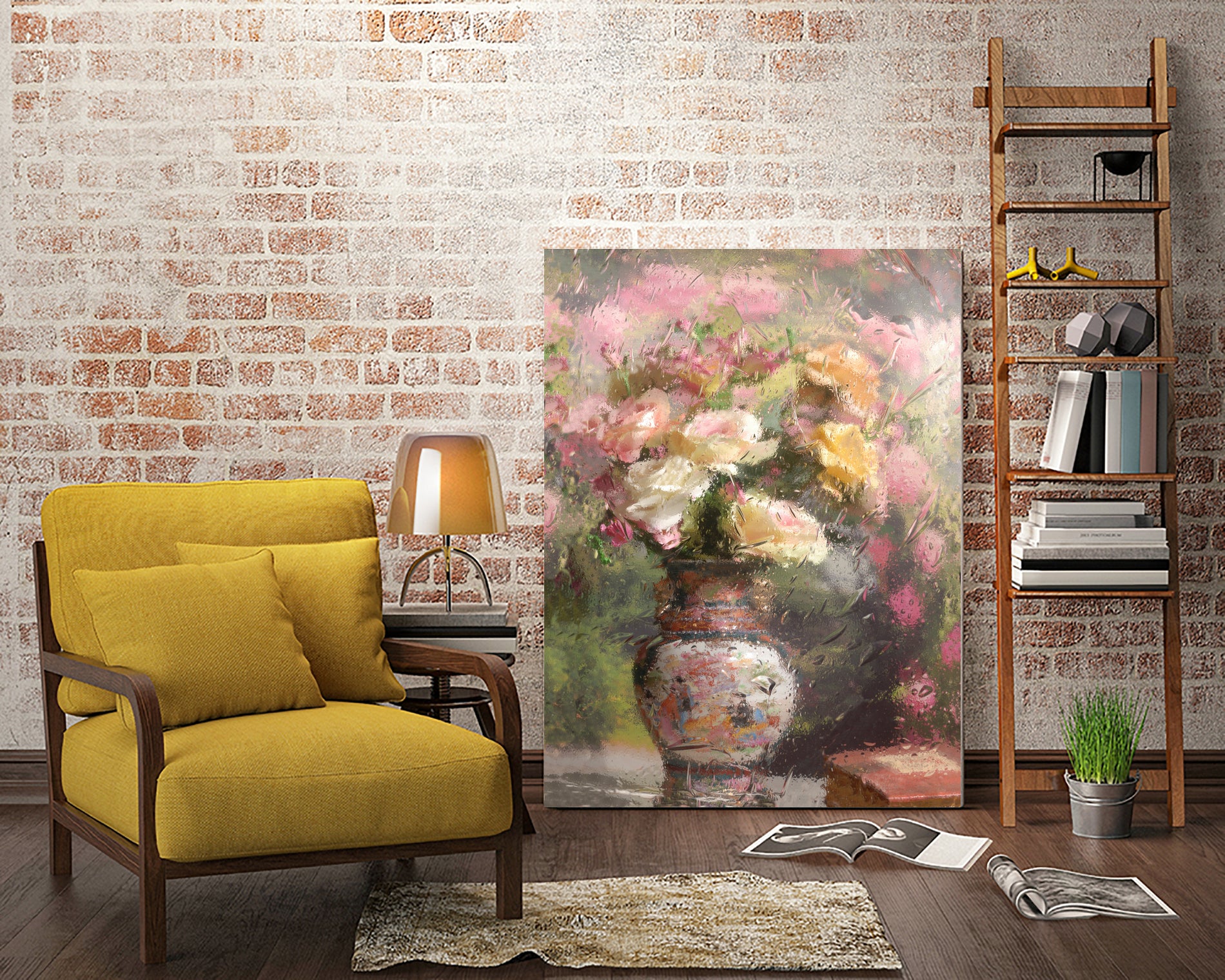 Still life with flowers by Andrey on GIANT ART - pink botanical flowers