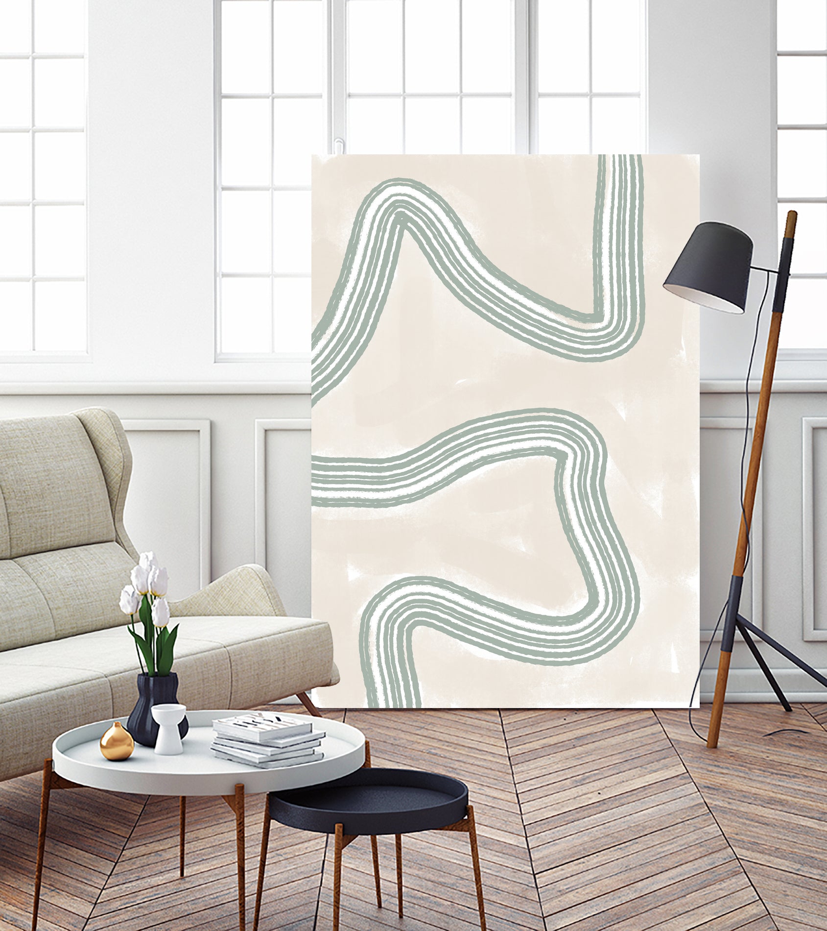 Curved Tranquility by uplusmestudio on GIANT ART - abstract abstract artwork