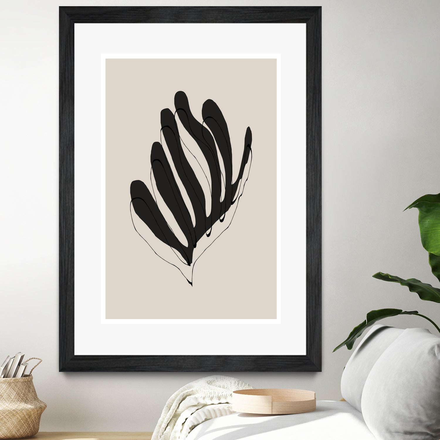 Abstract Leaf Lines by THE MIUUS STUDIO on GIANT ART - flowers and plants minimalist art