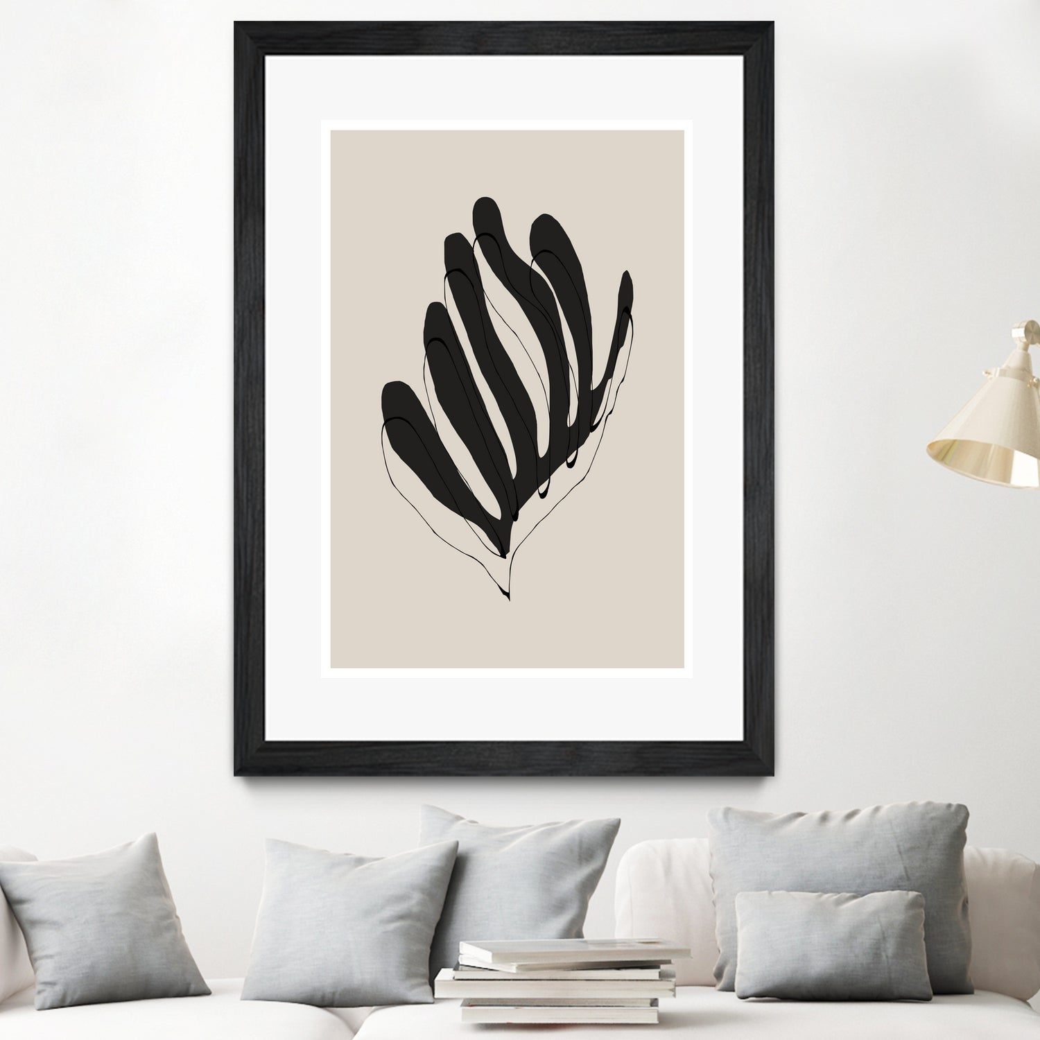 Abstract Leaf Lines by THE MIUUS STUDIO on GIANT ART - flowers and plants minimalist art