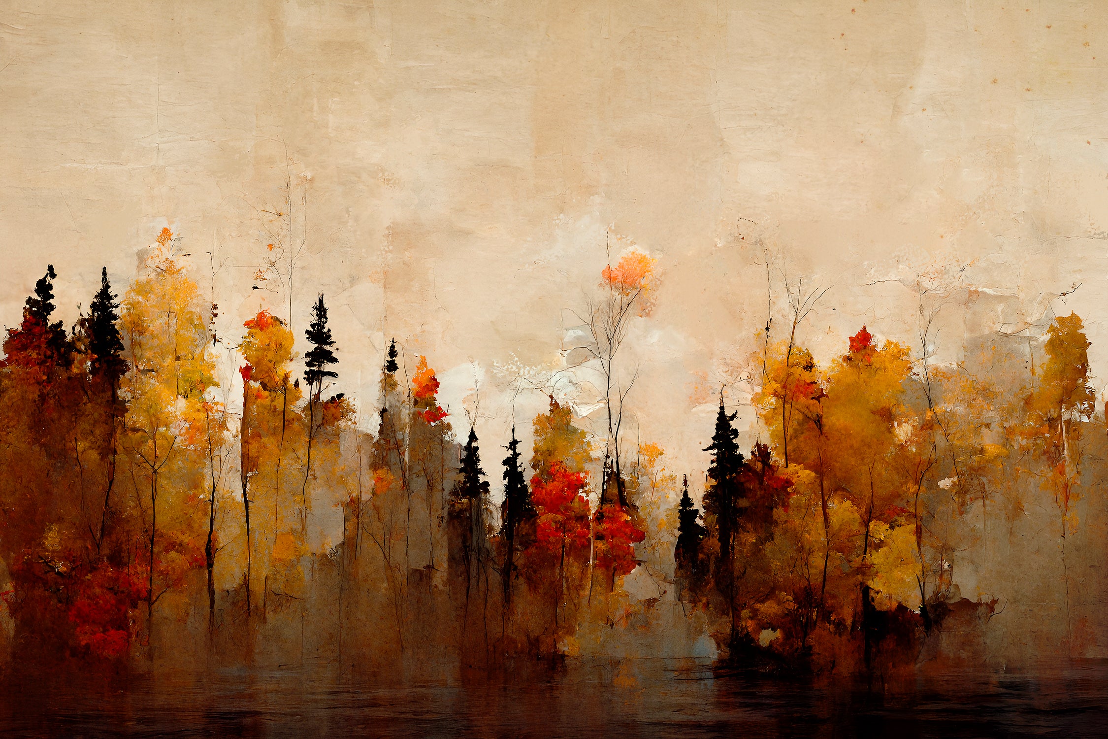 A Forest In Autumn by Treechild on GIANT ART - illustration landscape