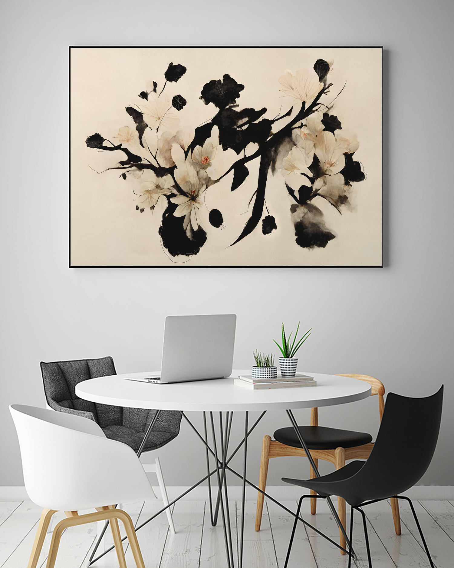 Cherry Blossom Branch by Treechild on GIANT ART - black framed canvas