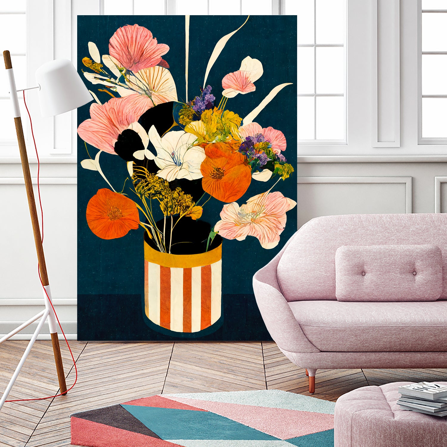 Flowers At Night by Treechild on GIANT ART - red botanical flowers and plants