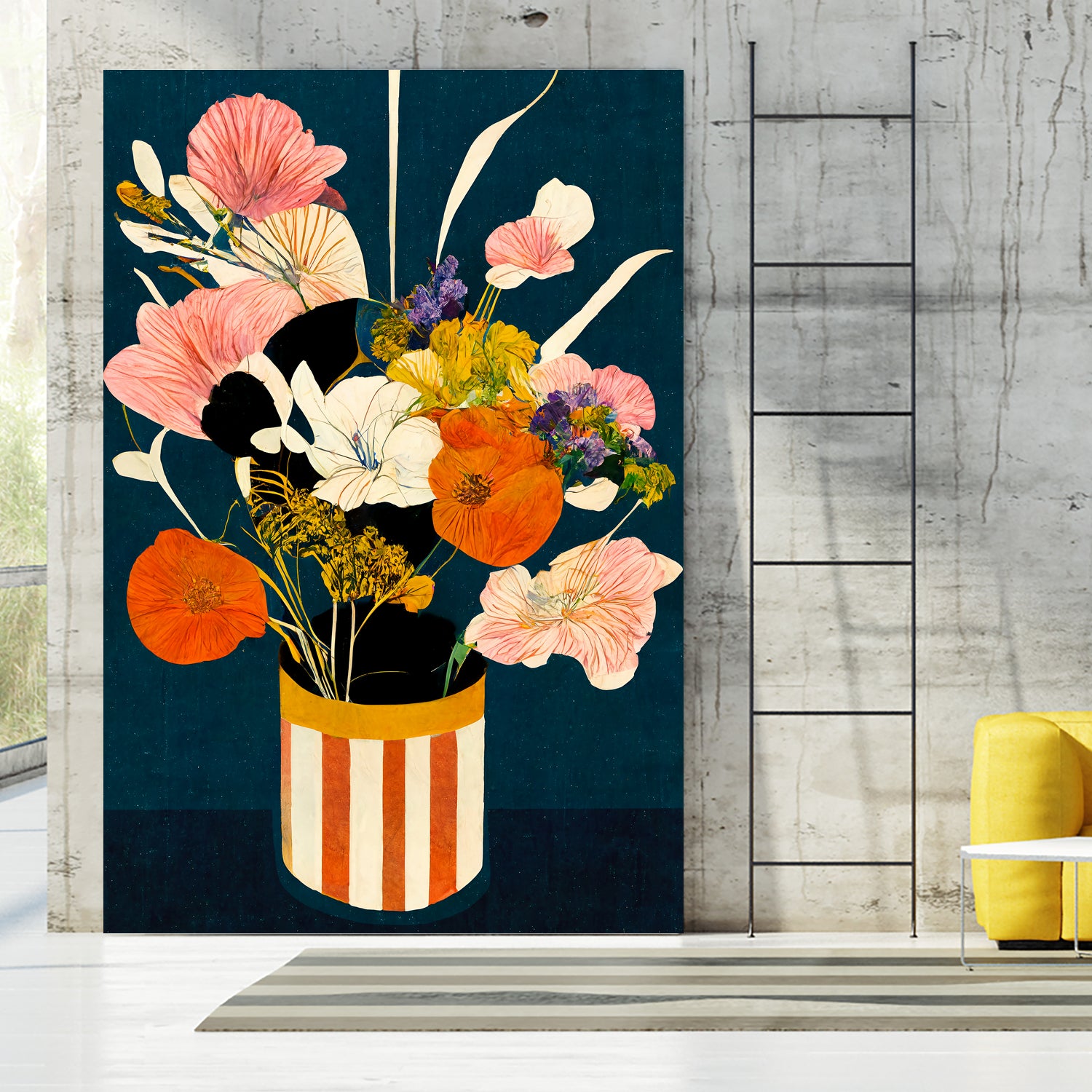 Flowers At Night by Treechild on GIANT ART - red botanical flowers and plants