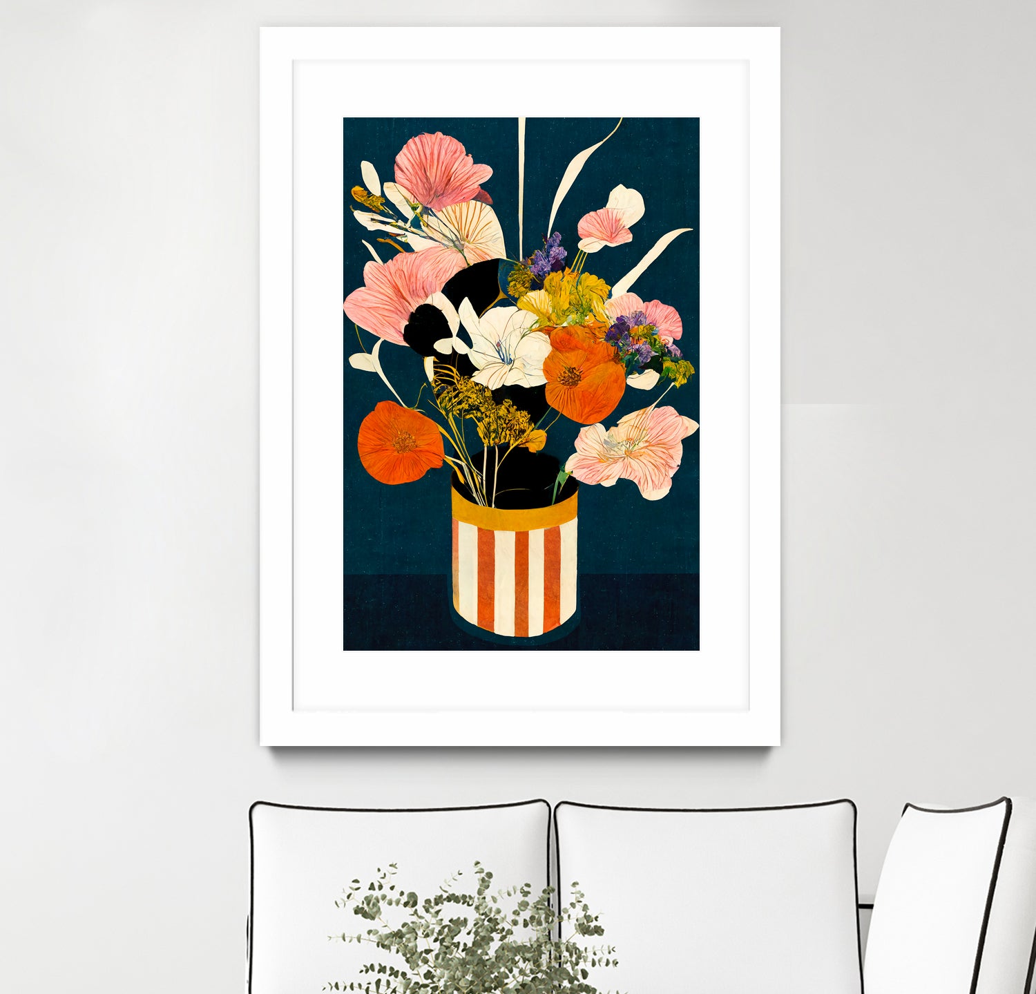 Flowers At Night by Treechild on GIANT ART - red botanical flowers and plants