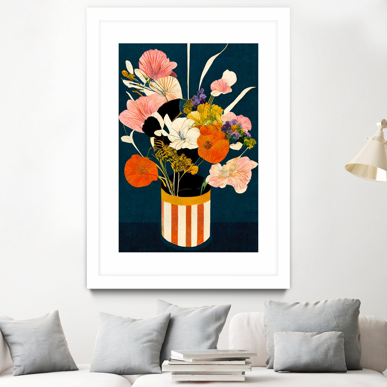 Flowers At Night by Treechild on GIANT ART - red botanical flowers and plants