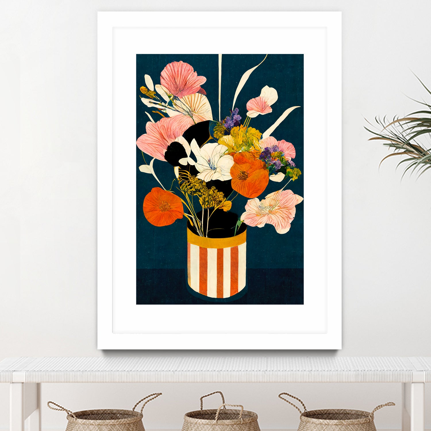 Flowers At Night by Treechild on GIANT ART - red botanical flowers and plants