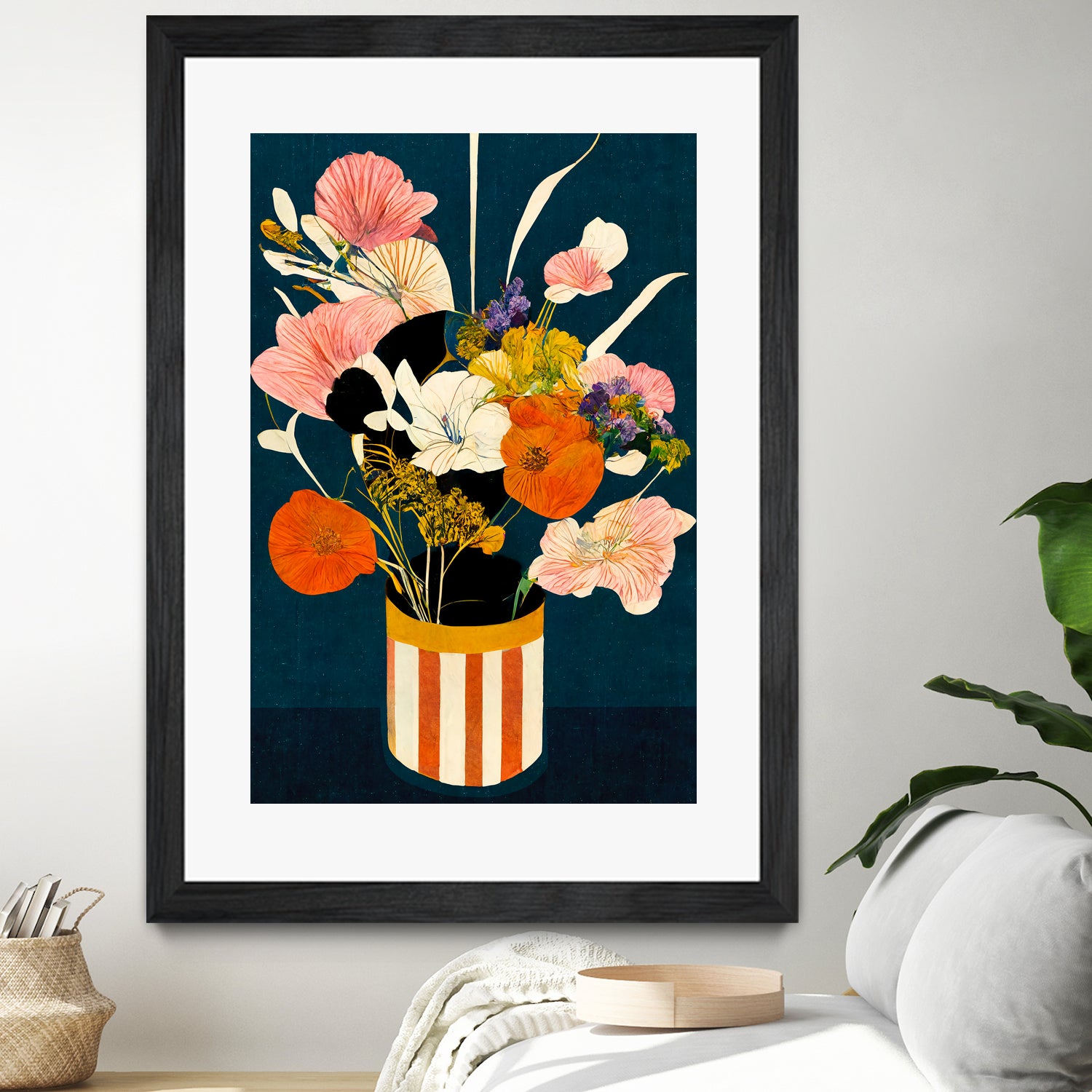 Flowers At Night by Treechild on GIANT ART - red botanical flowers and plants