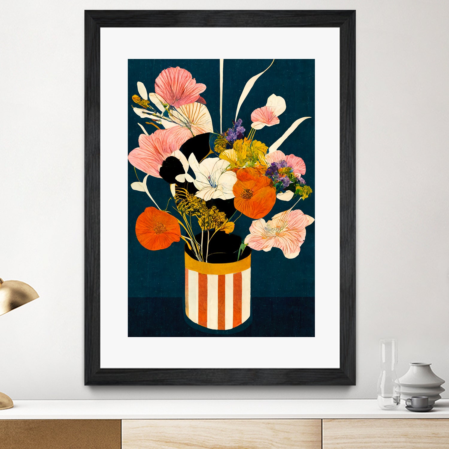 Flowers At Night by Treechild on GIANT ART - red botanical flowers and plants