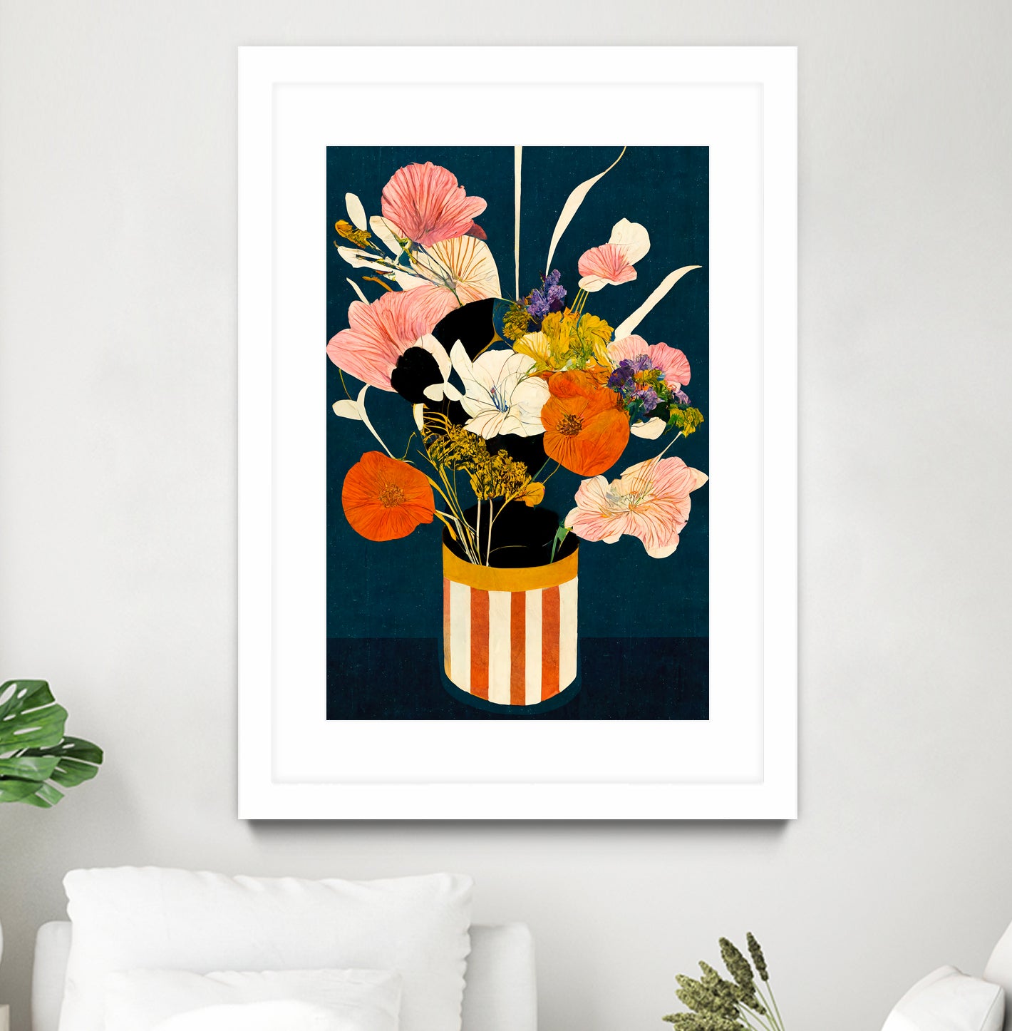 Flowers At Night by Treechild on GIANT ART - red botanical flowers and plants