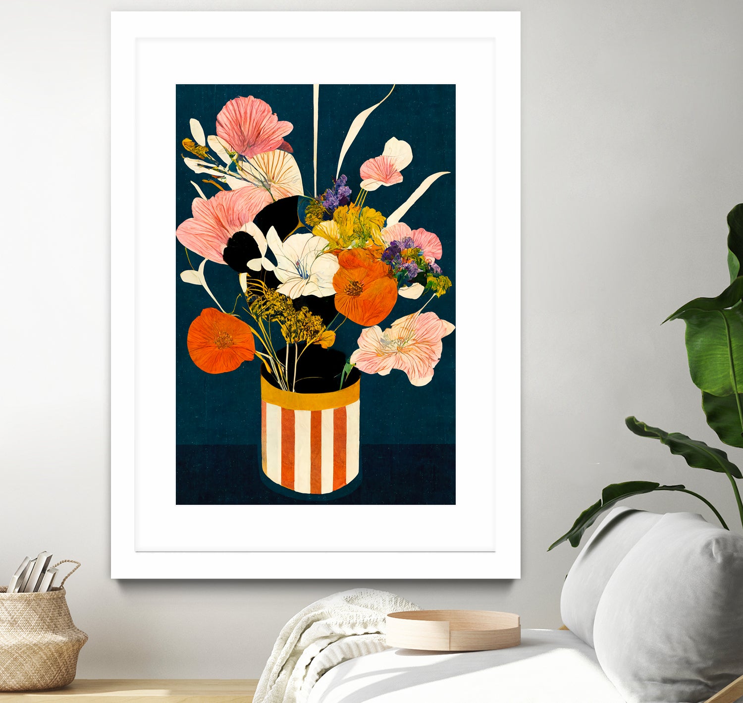 Flowers At Night by Treechild on GIANT ART - red botanical flowers and plants