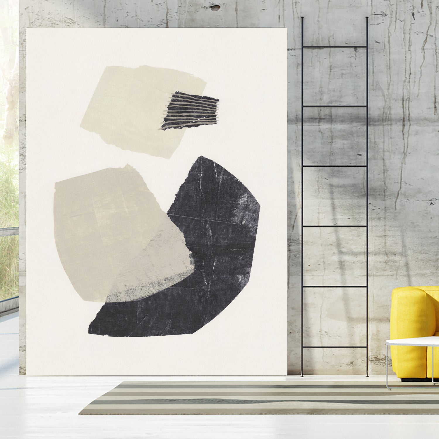 Monochrome Shapes #1 by Alisa Galitsyna on GIANT ART - collage abstract collage