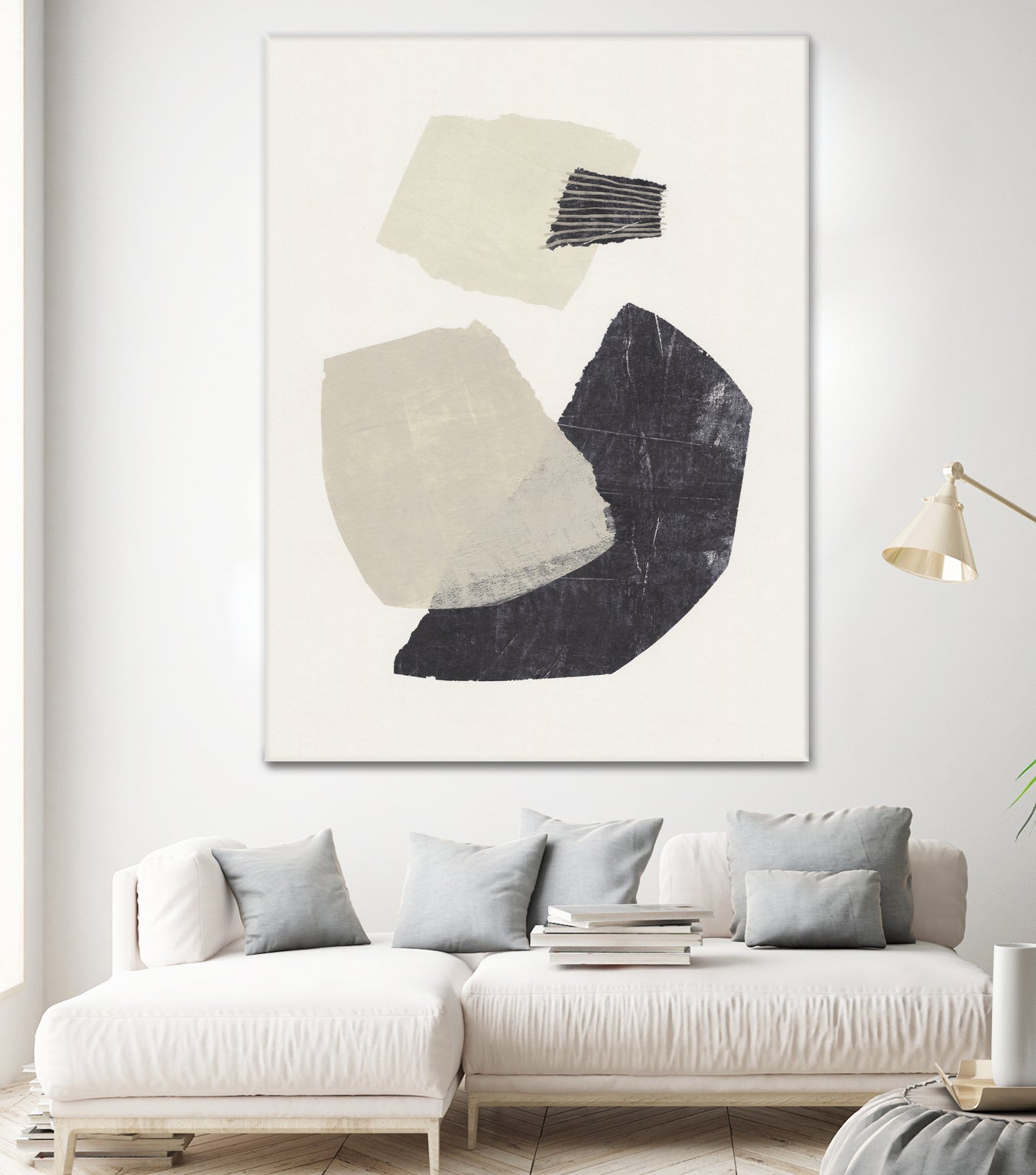 Monochrome Shapes #1 by Alisa Galitsyna on GIANT ART - collage abstract collage