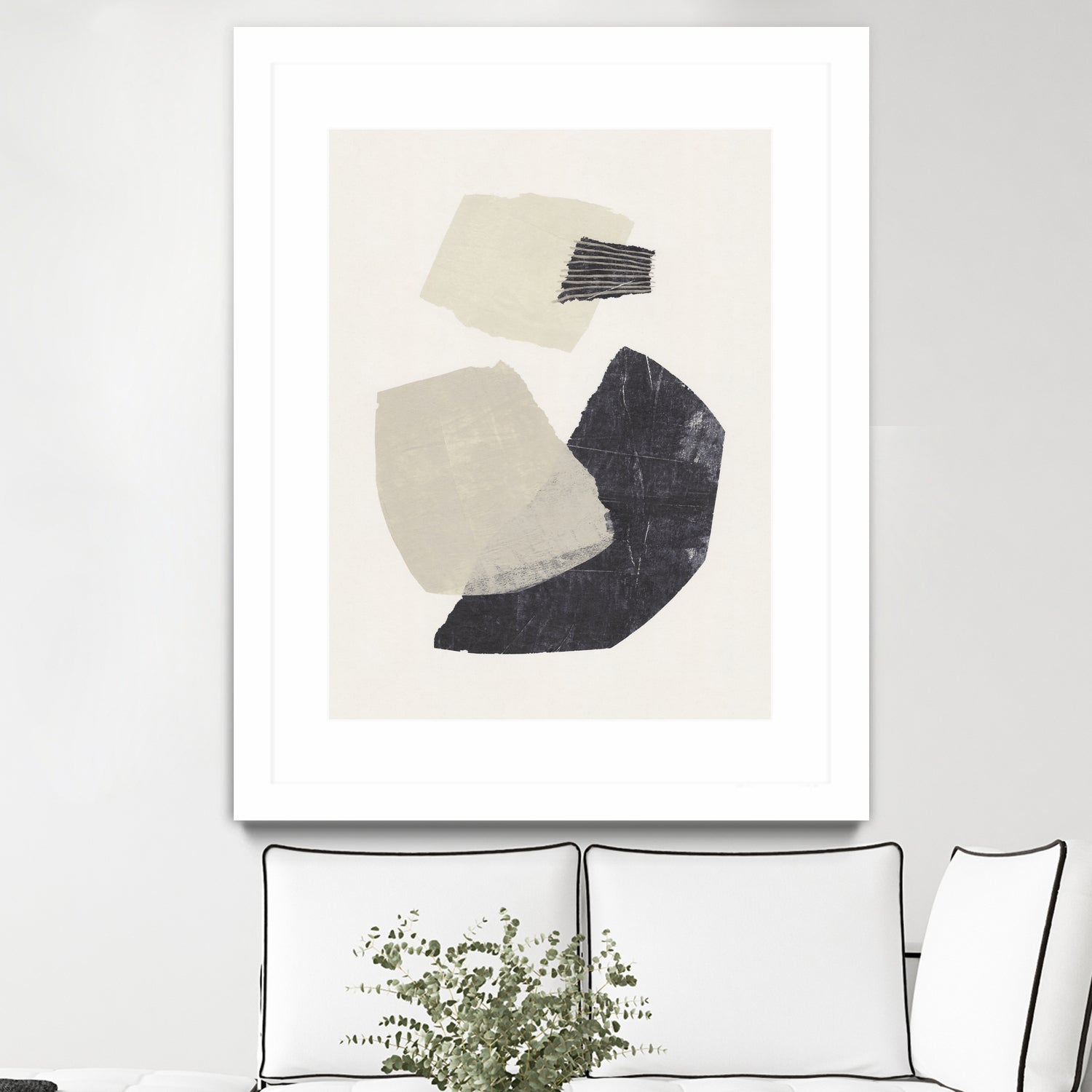 Monochrome Shapes #1 by Alisa Galitsyna on GIANT ART - collage abstract collage
