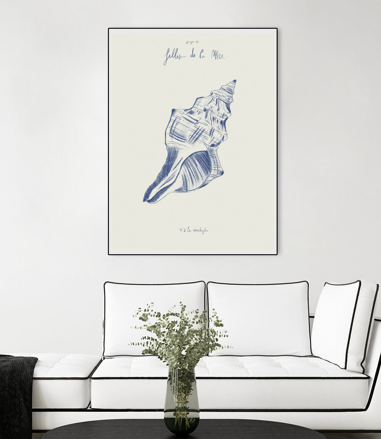 Filles de la mer n.2 - La conchiglia by Giulia Mora on GIANT ART - blue costal mora