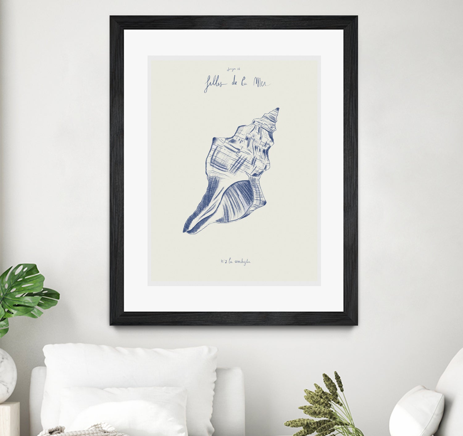 Filles de la mer n.2 - La conchiglia by Giulia Mora on GIANT ART - blue costal mora