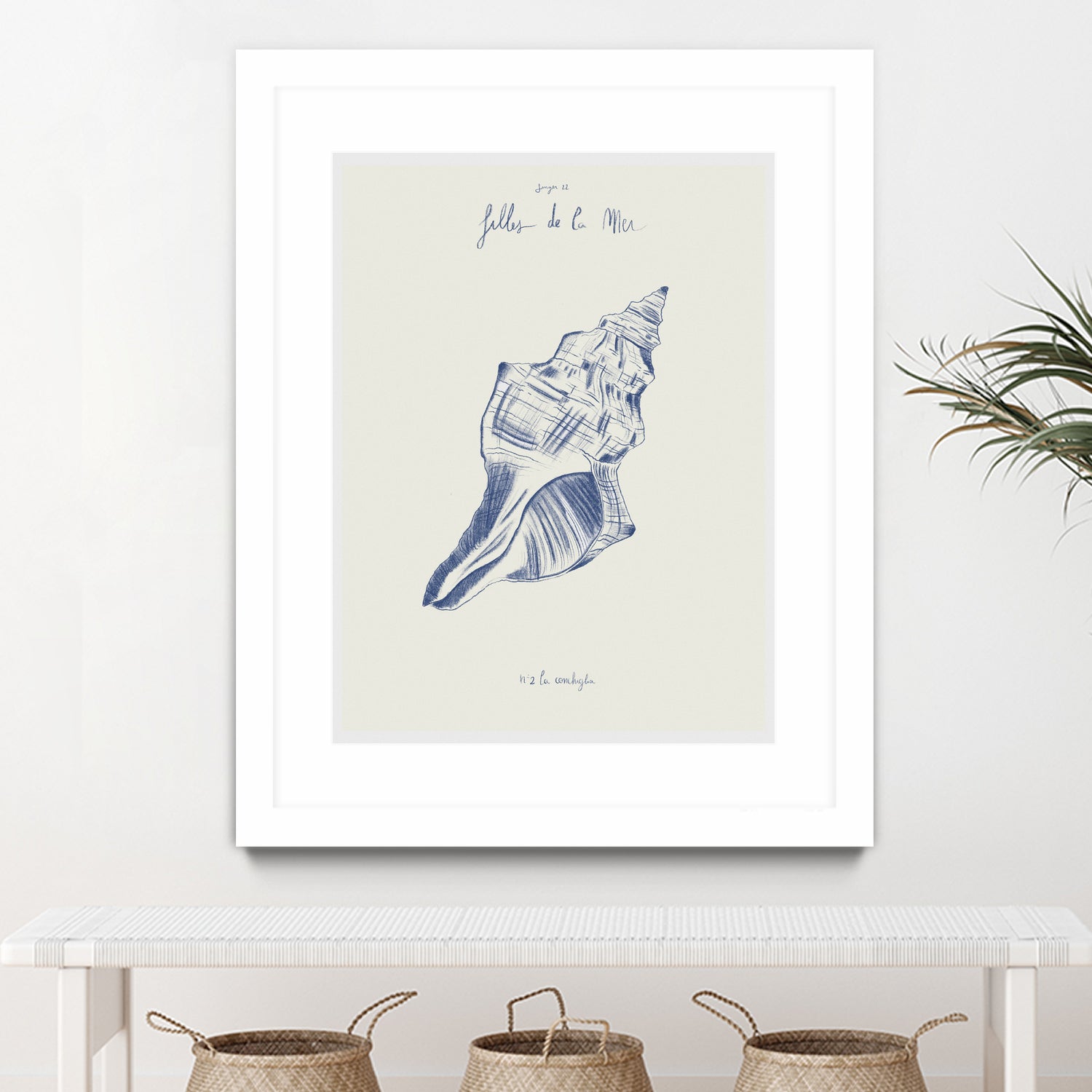 Filles de la mer n.2 - La conchiglia by Giulia Mora on GIANT ART - blue costal mora