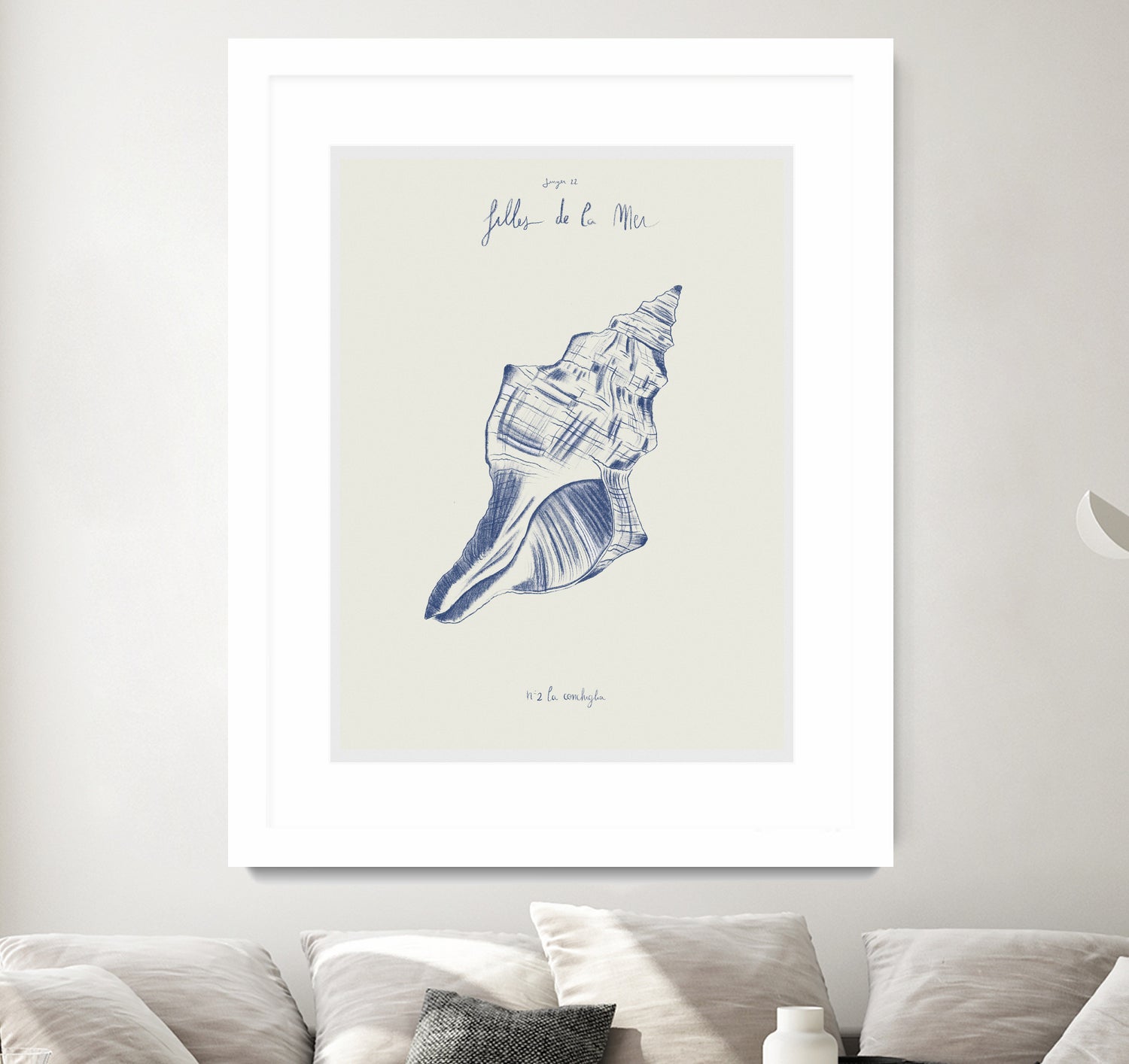 Filles de la mer n.2 - La conchiglia by Giulia Mora on GIANT ART - blue costal mora