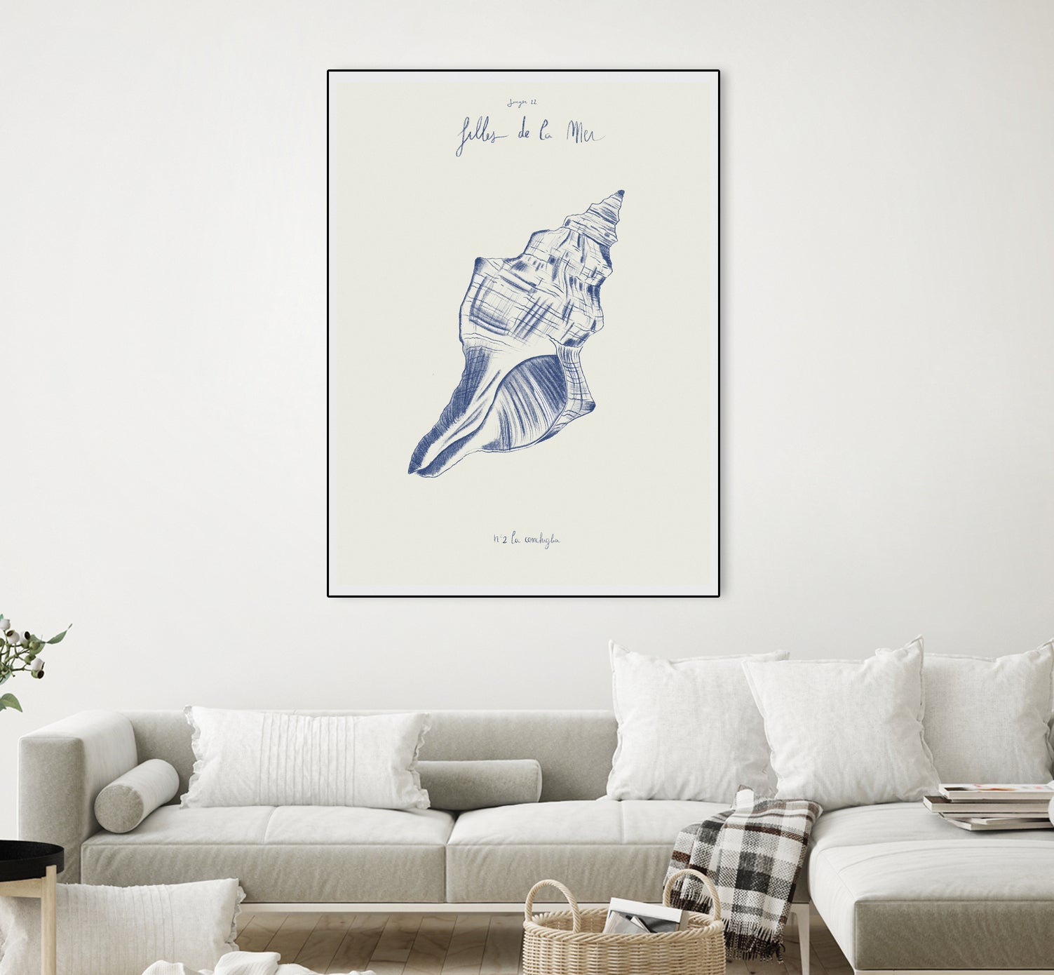 Filles de la mer n.2 - La conchiglia by Giulia Mora on GIANT ART - blue costal mora