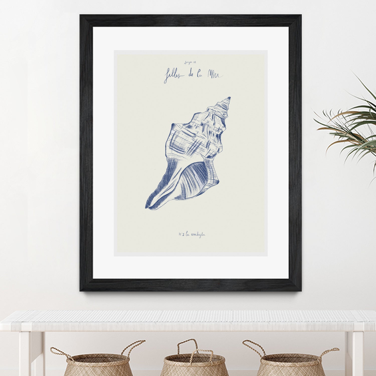 Filles de la mer n.2 - La conchiglia by Giulia Mora on GIANT ART - blue costal mora