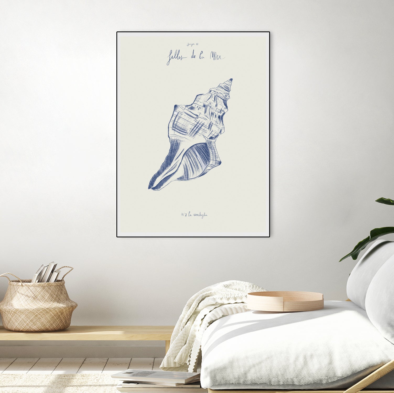 Filles de la mer n.2 - La conchiglia by Giulia Mora on GIANT ART - blue costal mora