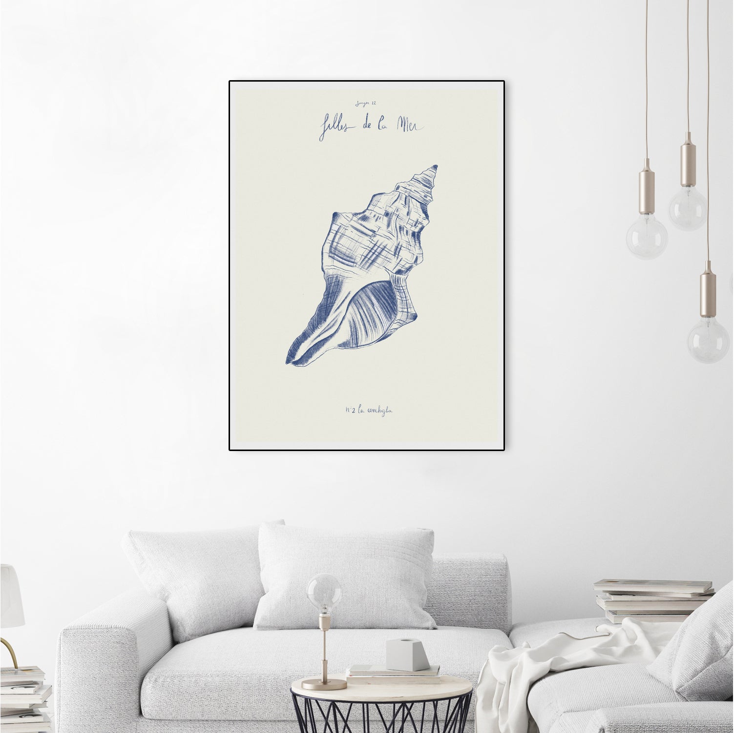 Filles de la mer n.2 - La conchiglia by Giulia Mora on GIANT ART - blue costal mora