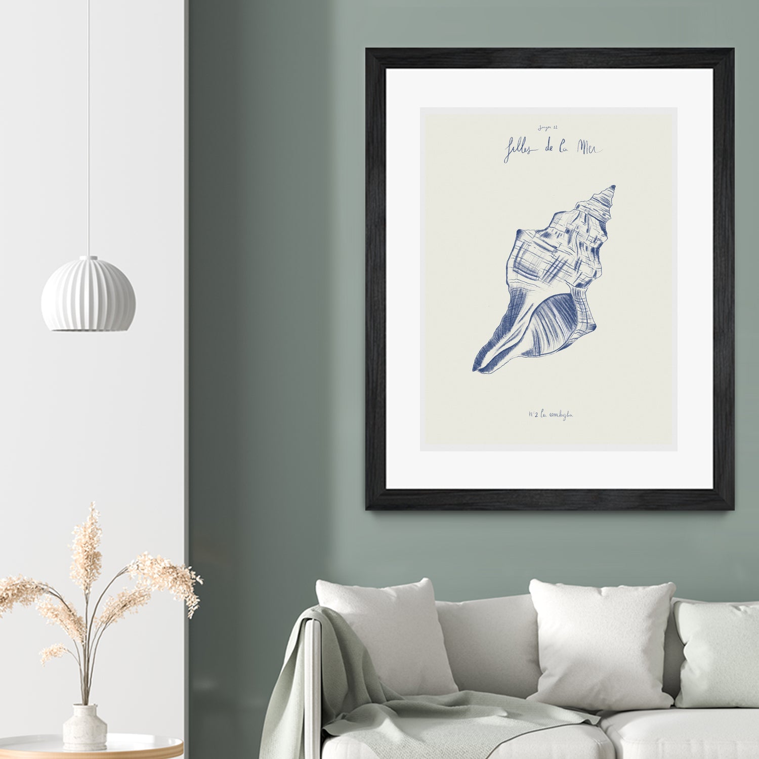 Filles de la mer n.2 - La conchiglia by Giulia Mora on GIANT ART - blue costal mora