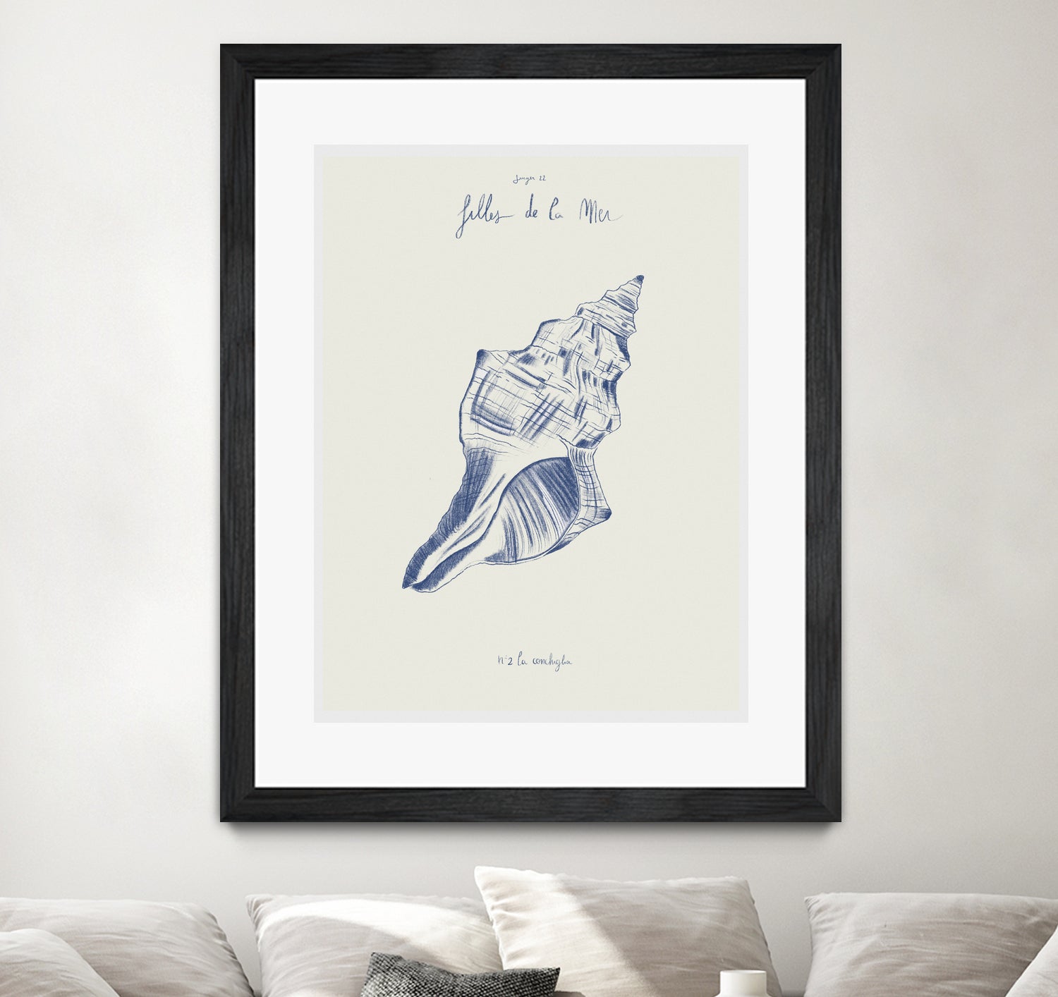 Filles de la mer n.2 - La conchiglia by Giulia Mora on GIANT ART - blue costal mora