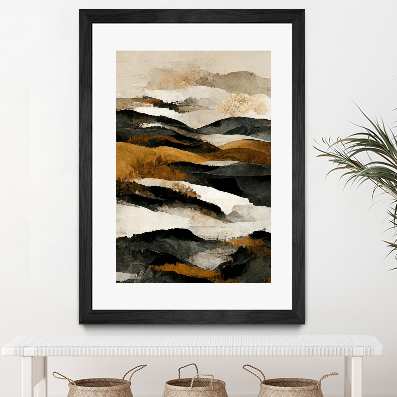 Ochre And Beige Mountains by Treechild on GIANT ART - illustration mountains