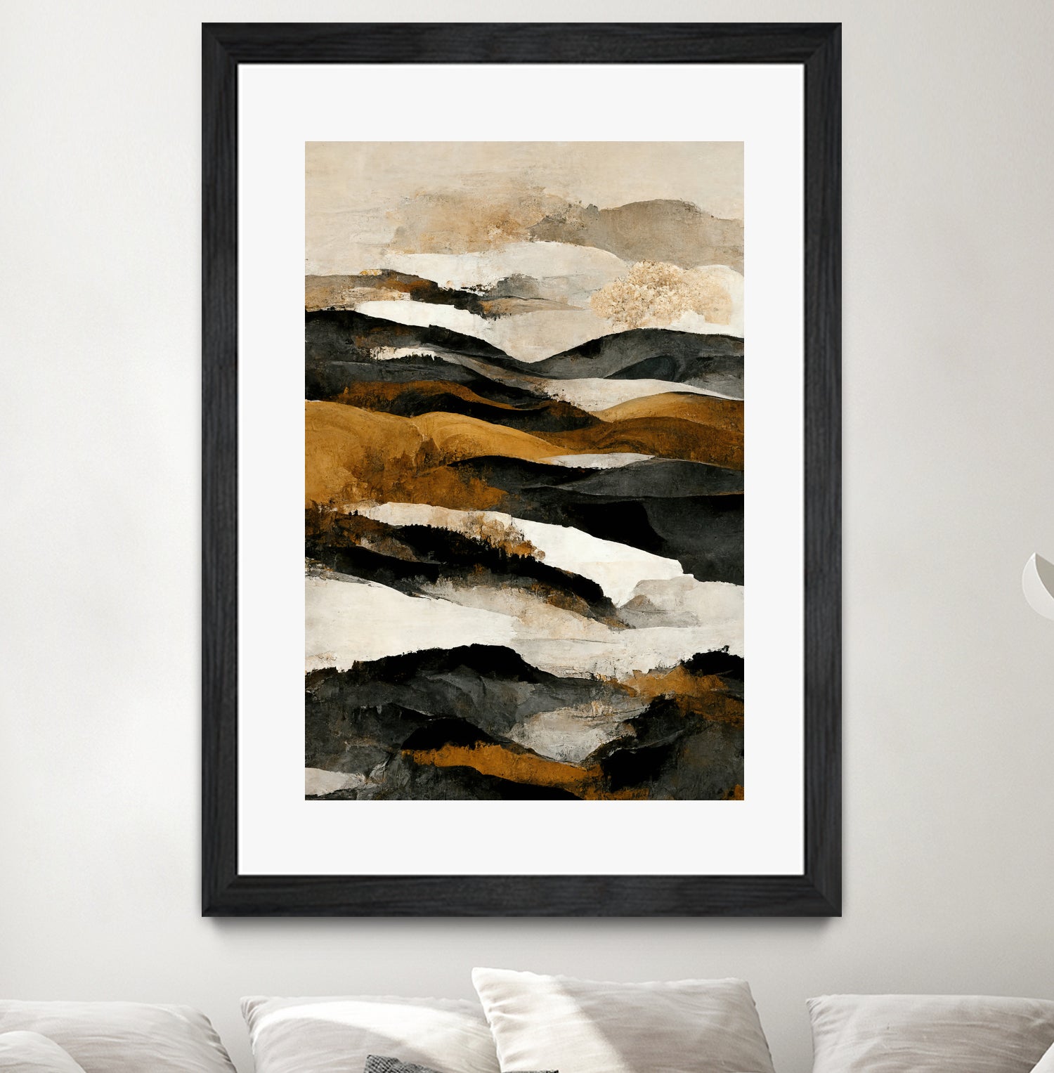 Ochre And Beige Mountains by Treechild on GIANT ART - illustration mountains