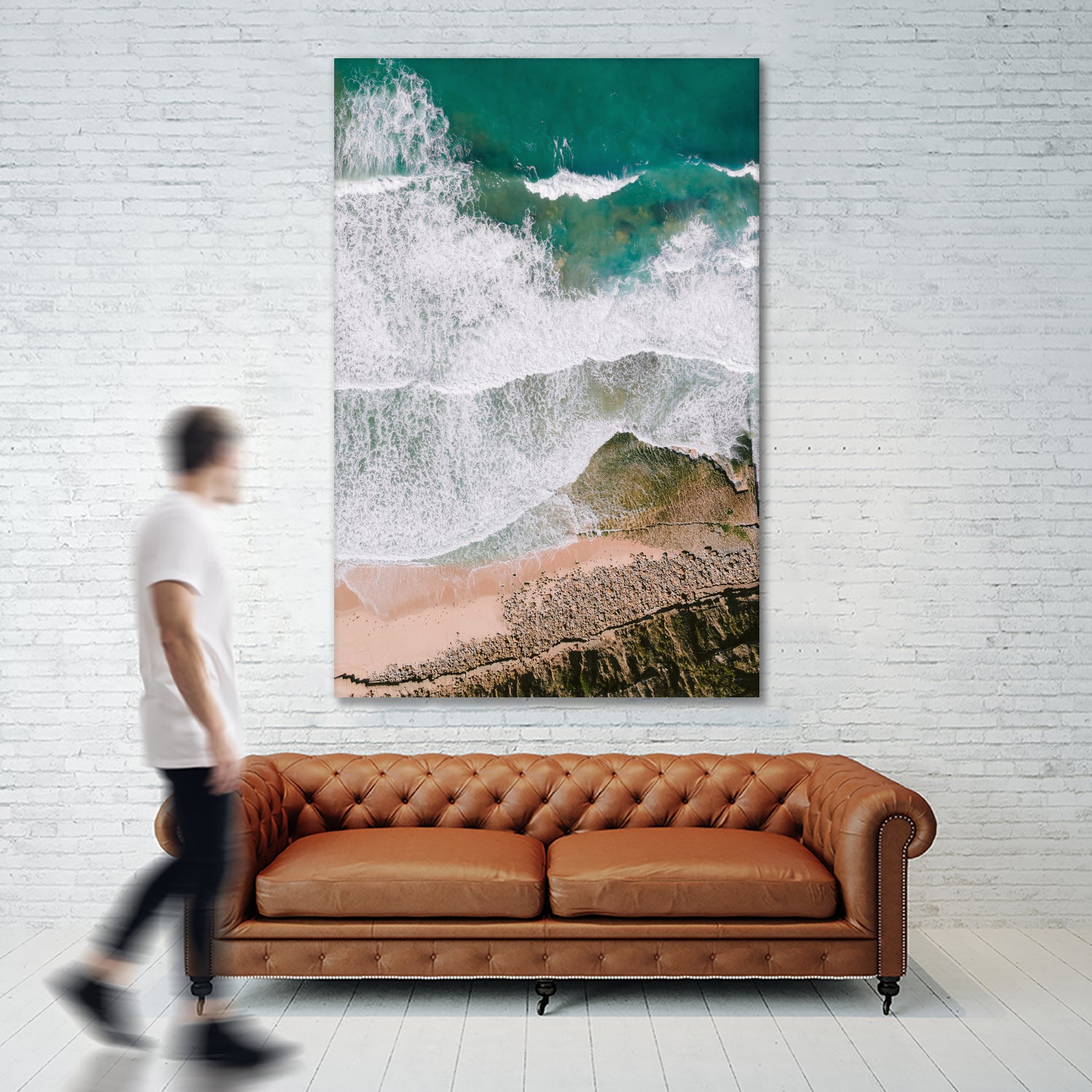 Waves by Raisa Zwart on GIANT ART - green coastal
