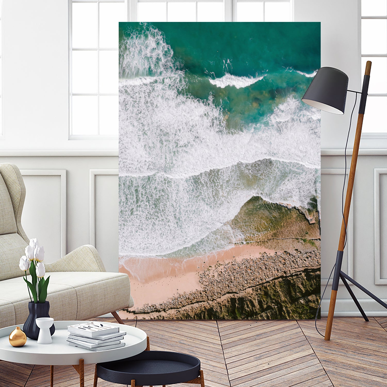 Waves by Raisa Zwart on GIANT ART - green coastal