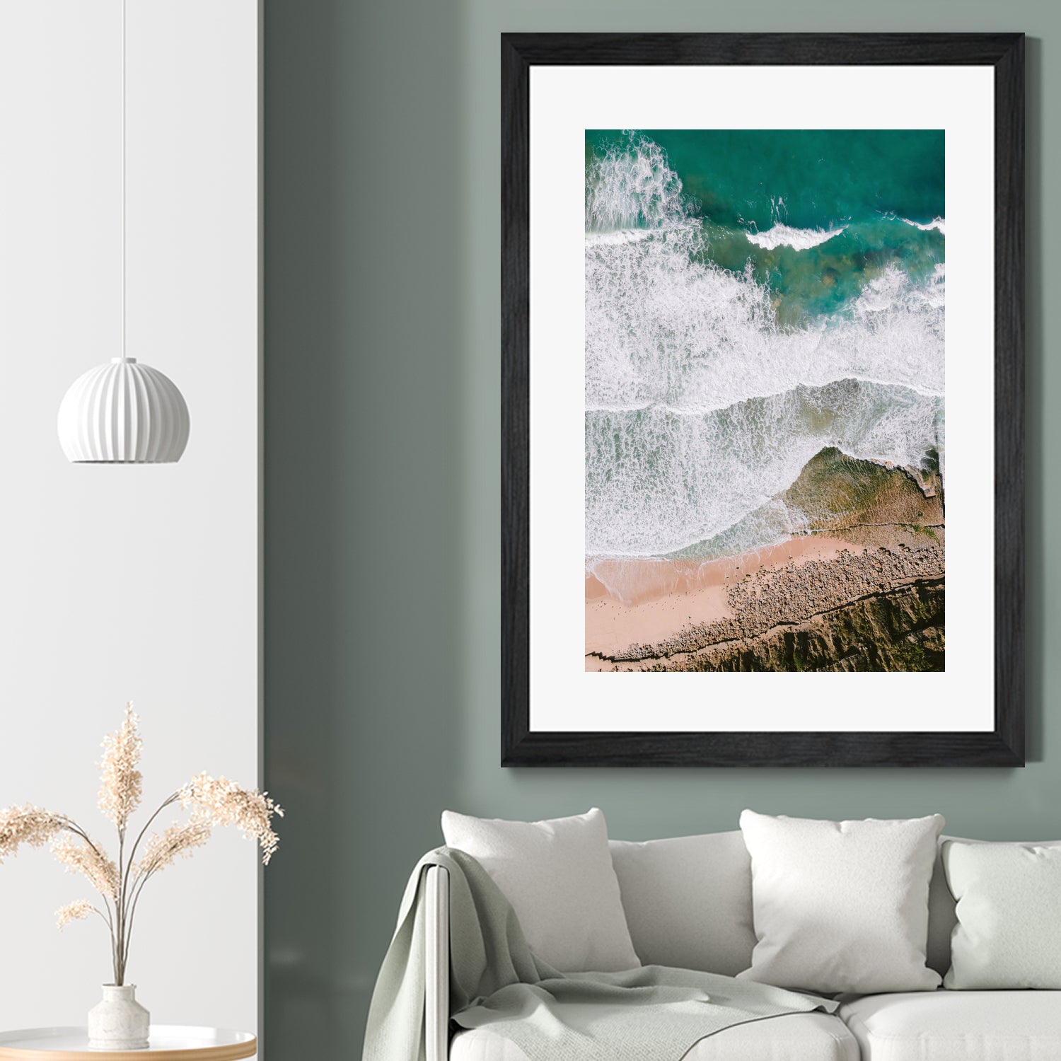 Waves by Raisa Zwart on GIANT ART - green coastal