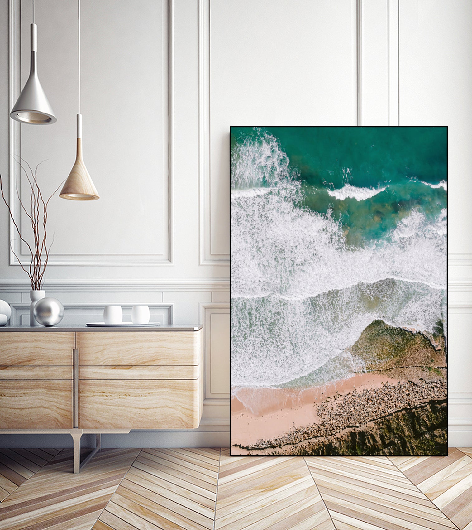 Waves by Raisa Zwart on GIANT ART - green coastal