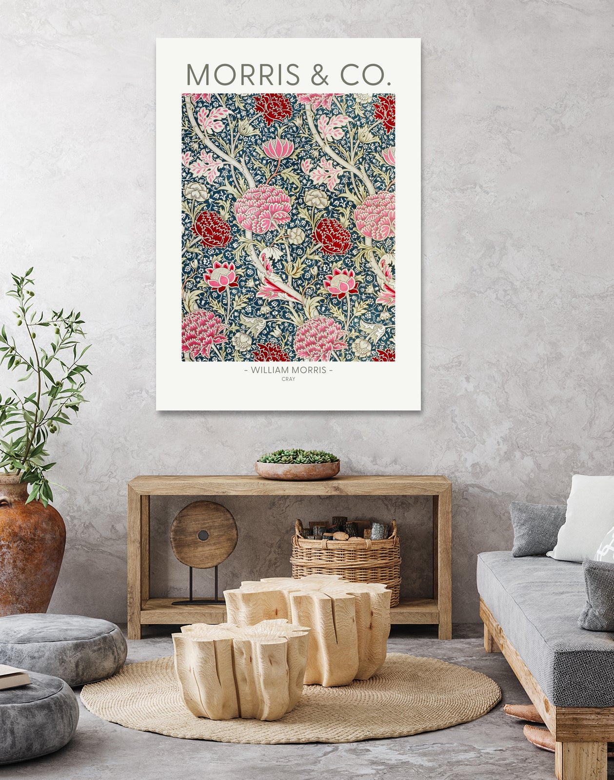 Cray by william Morris on GIANT ART - red botanical william morris