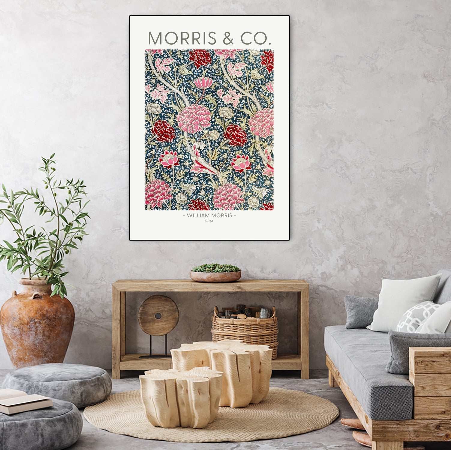 Cray by william Morris on GIANT ART - red botanical william morris