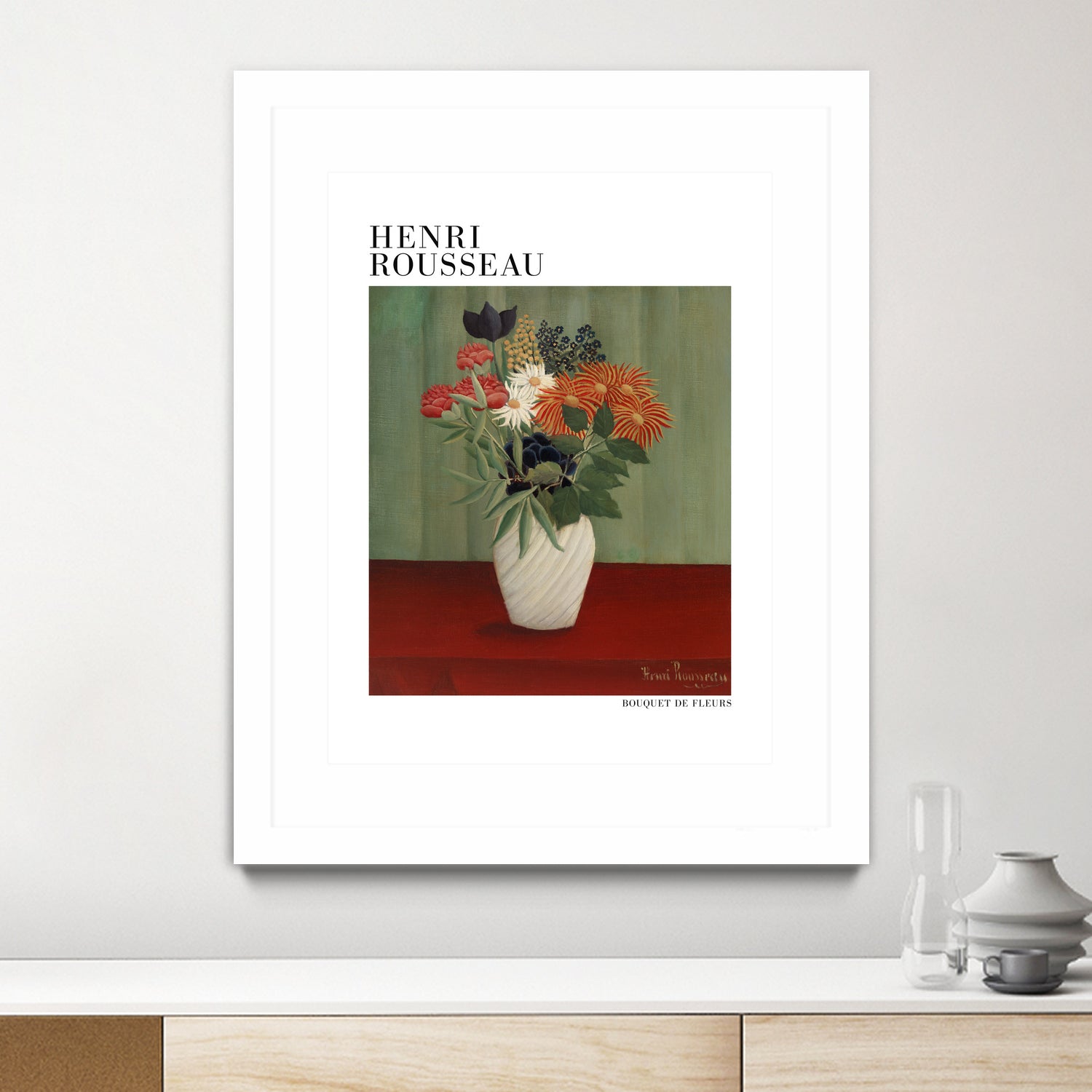 Bouquet De Fleurs by Henri Rousseau on GIANT ART - flower flowers and plants flower