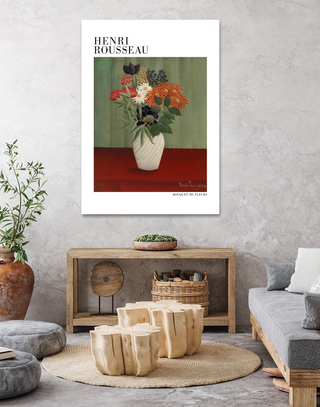Bouquet De Fleurs by Henri Rousseau on GIANT ART - flower flowers and plants flower