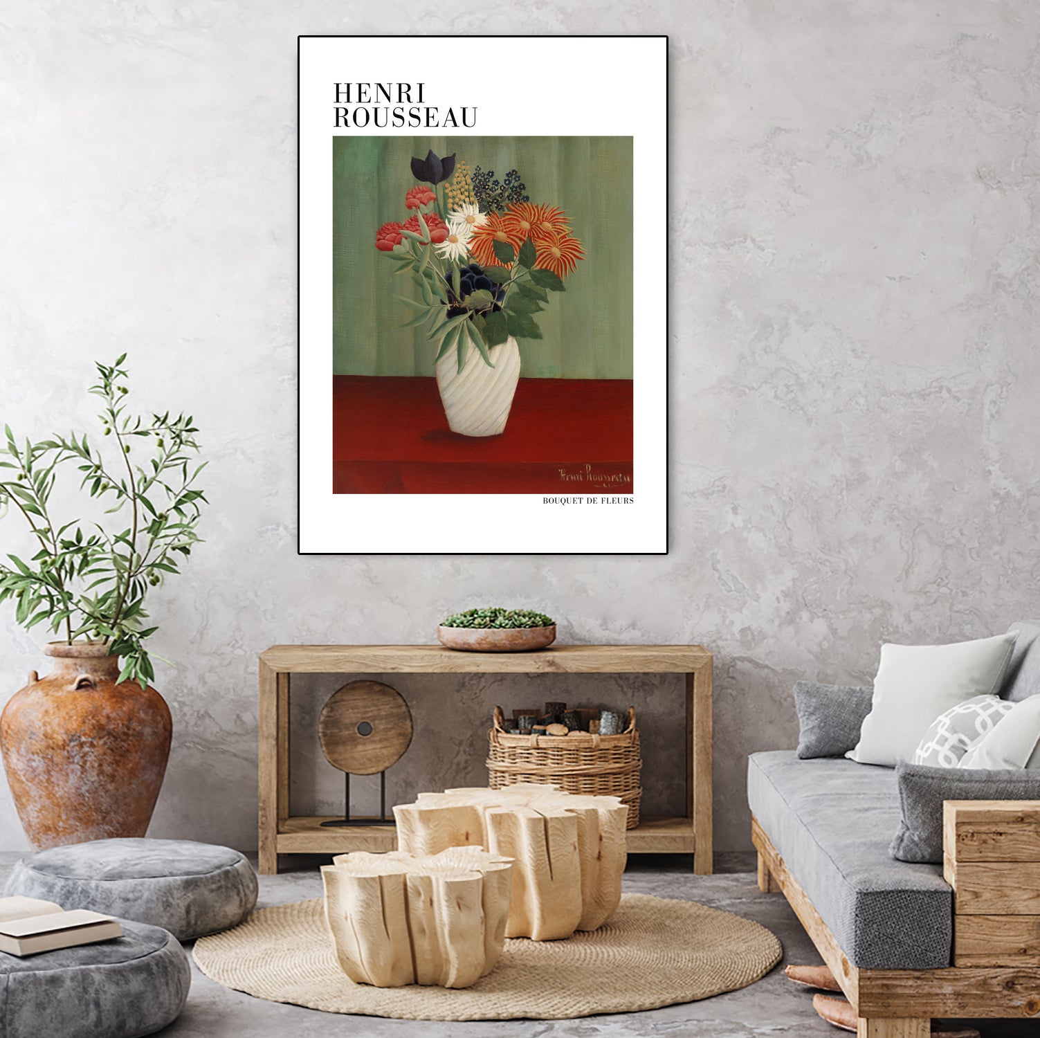 Bouquet De Fleurs by Henri Rousseau on GIANT ART - flower flowers and plants flower