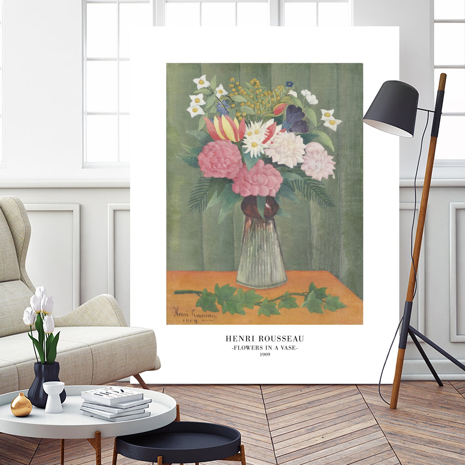 Flowers In a Vase by Henri Rousseau on GIANT ART - henri rousseau flowers and plants henri rousseau