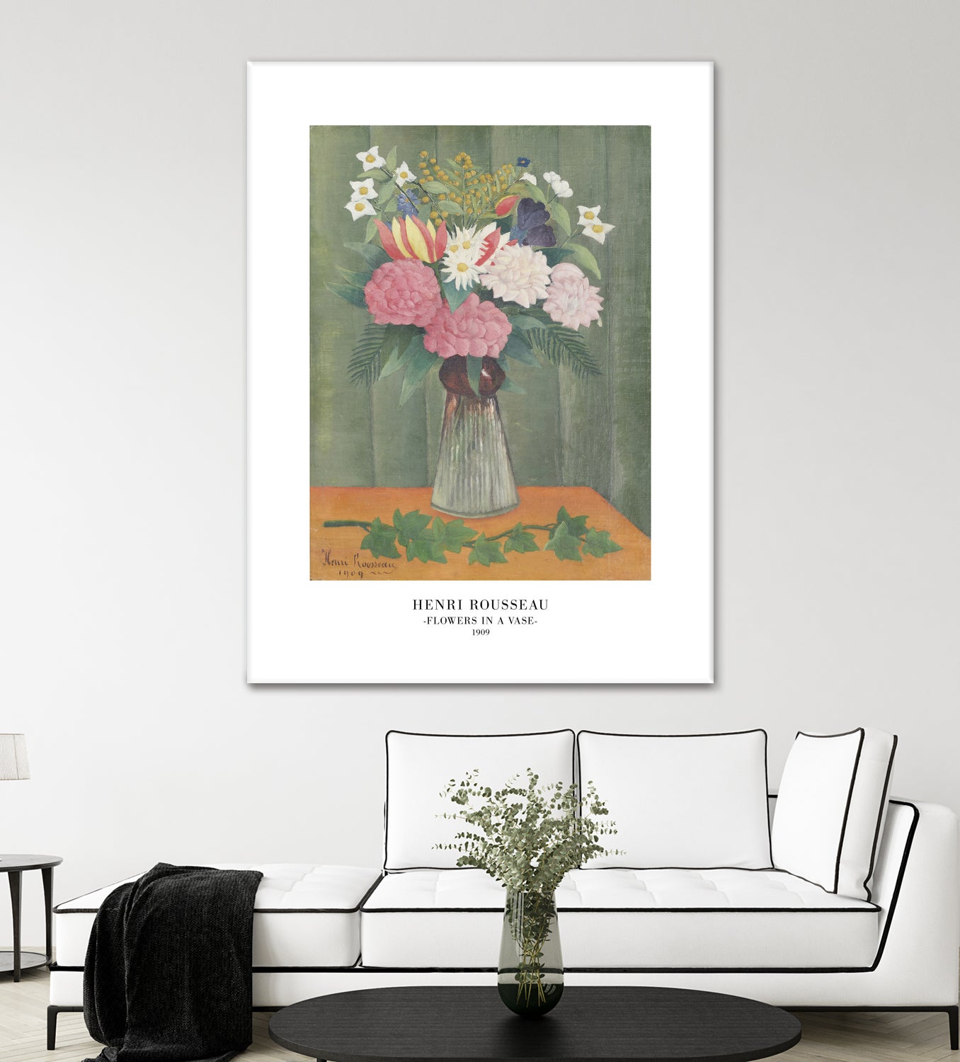 Flowers In a Vase by Henri Rousseau on GIANT ART - henri rousseau flowers and plants henri rousseau