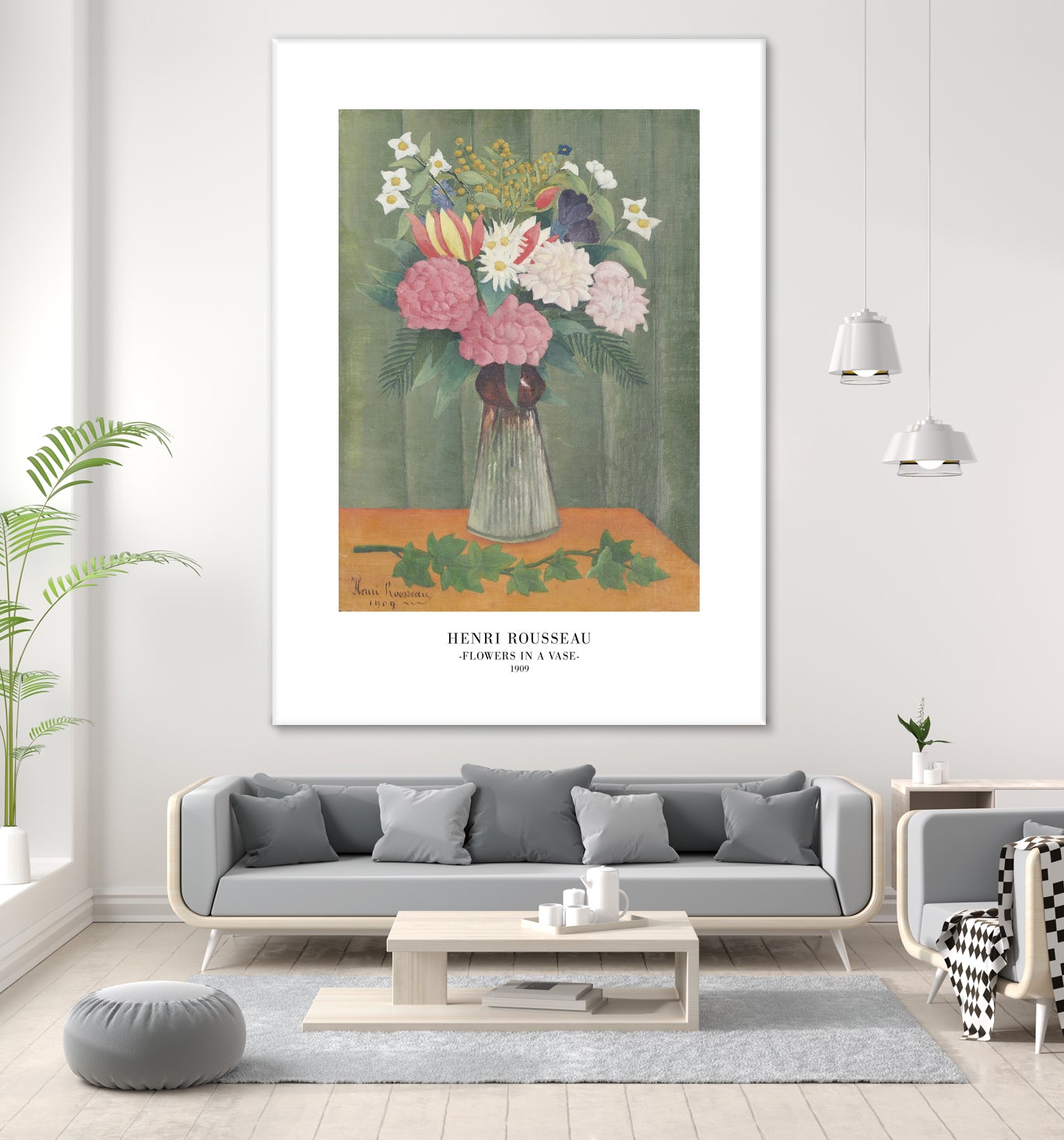 Flowers In a Vase by Henri Rousseau on GIANT ART - henri rousseau flowers and plants henri rousseau