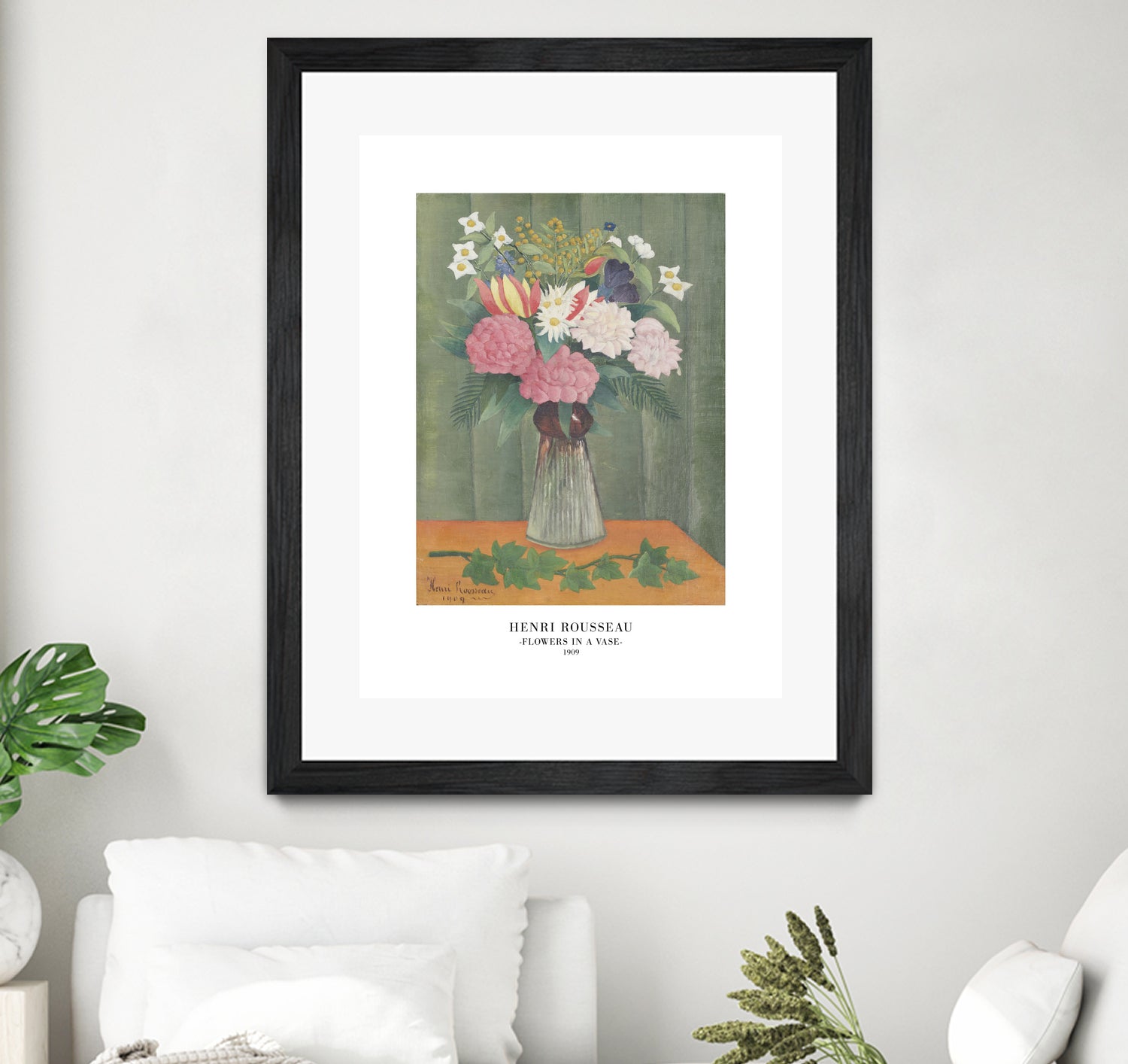 Flowers In a Vase by Henri Rousseau on GIANT ART - henri rousseau flowers and plants henri rousseau