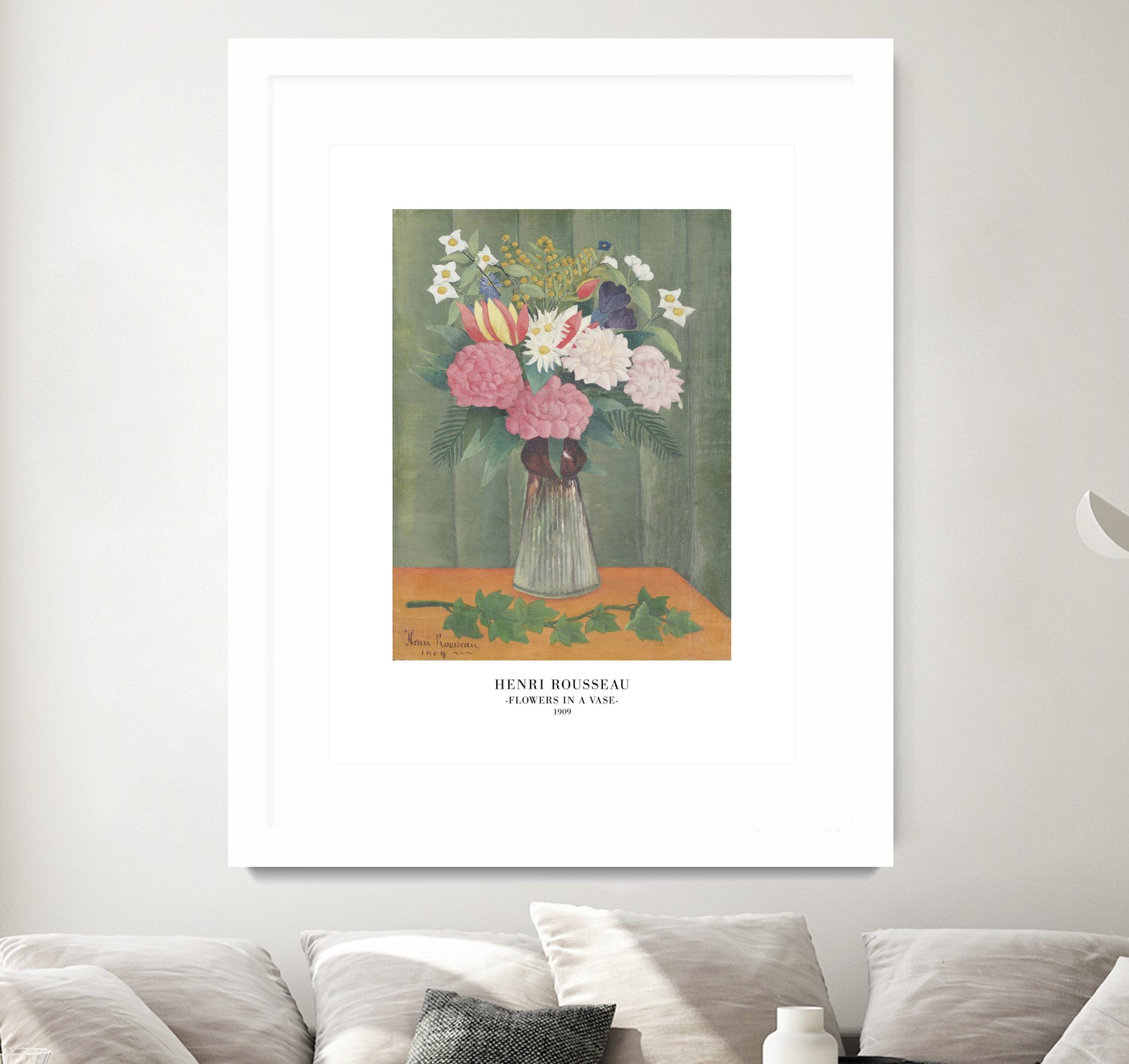 Flowers In a Vase by Henri Rousseau on GIANT ART - henri rousseau flowers and plants henri rousseau