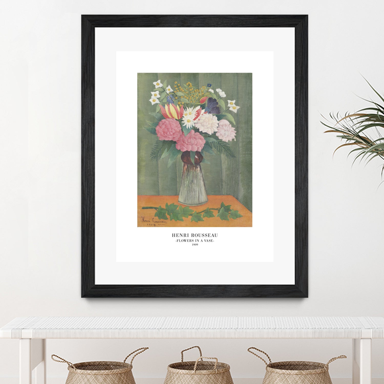 Flowers In a Vase by Henri Rousseau on GIANT ART - henri rousseau flowers and plants henri rousseau