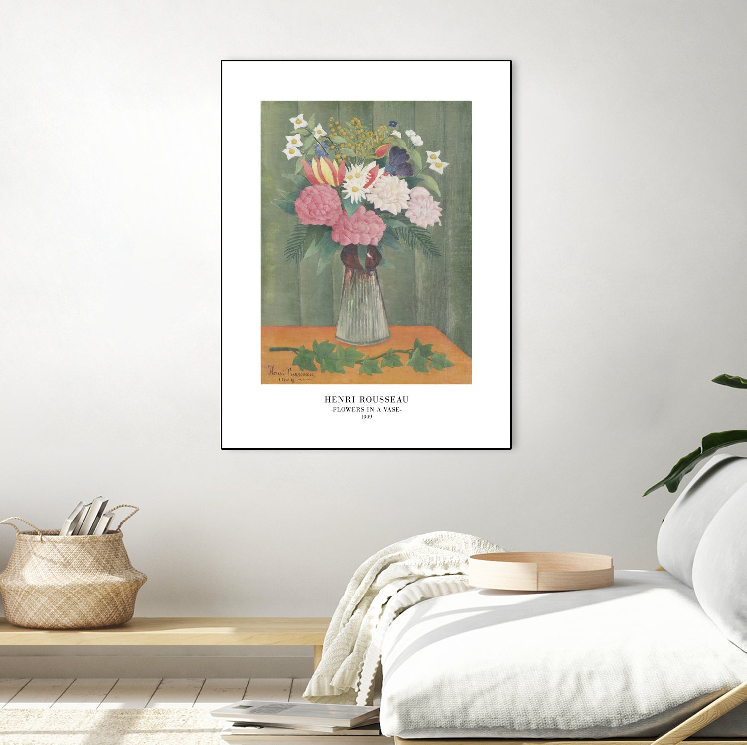 Flowers In a Vase by Henri Rousseau on GIANT ART - henri rousseau flowers and plants henri rousseau