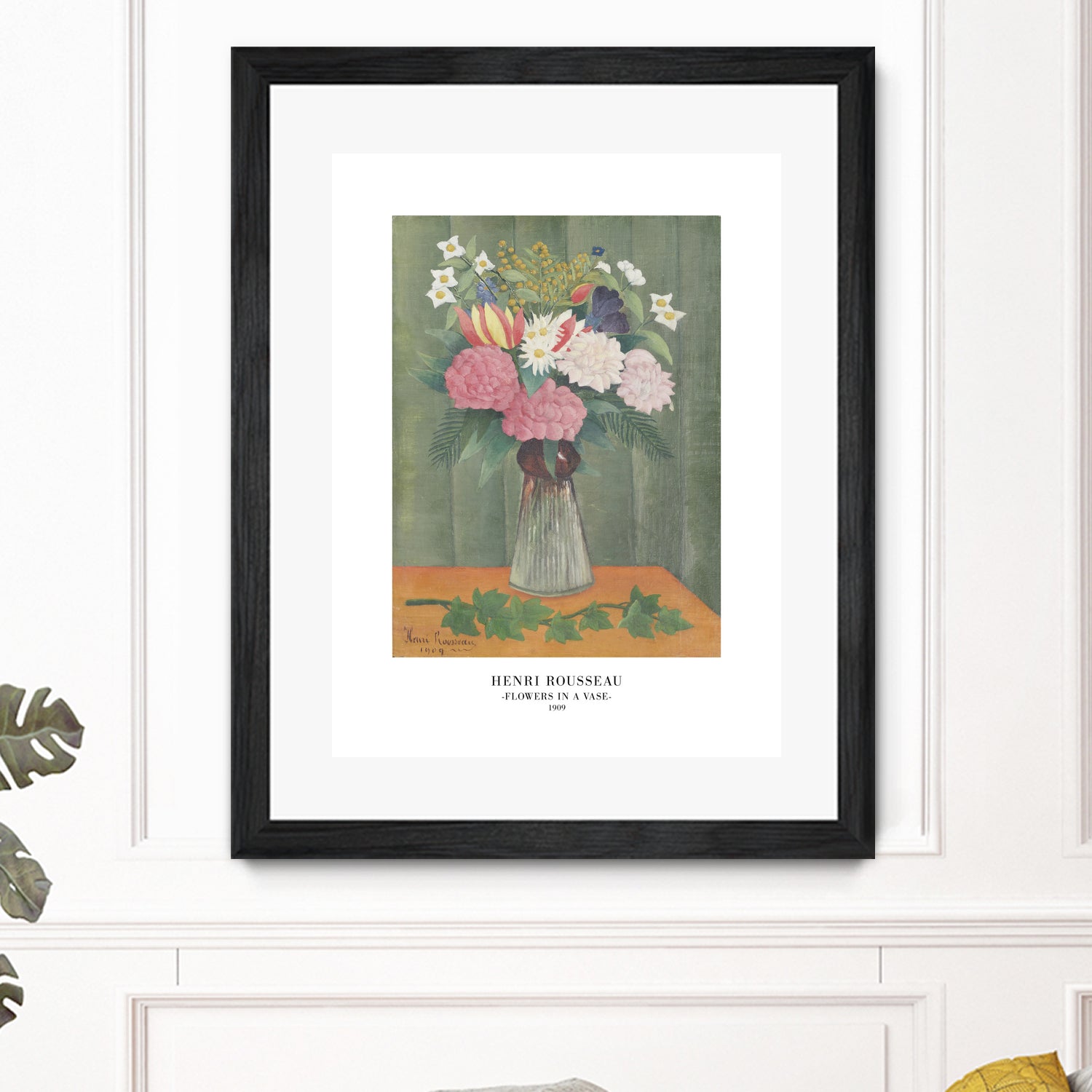 Flowers In a Vase by Henri Rousseau on GIANT ART - henri rousseau flowers and plants henri rousseau